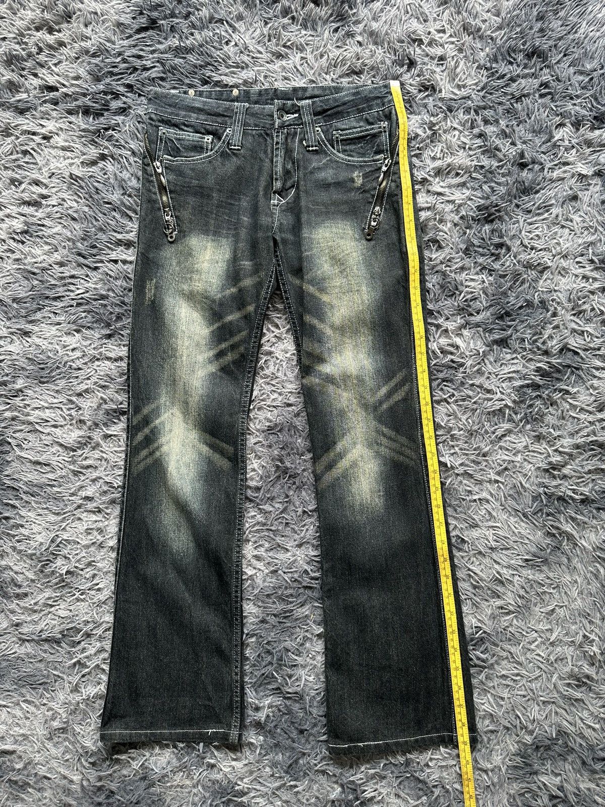 semanticdesign Early 00's Semanticdesign - J-rock whiskered jeans Size US 30 / EU 46 - 15 Thumbnail