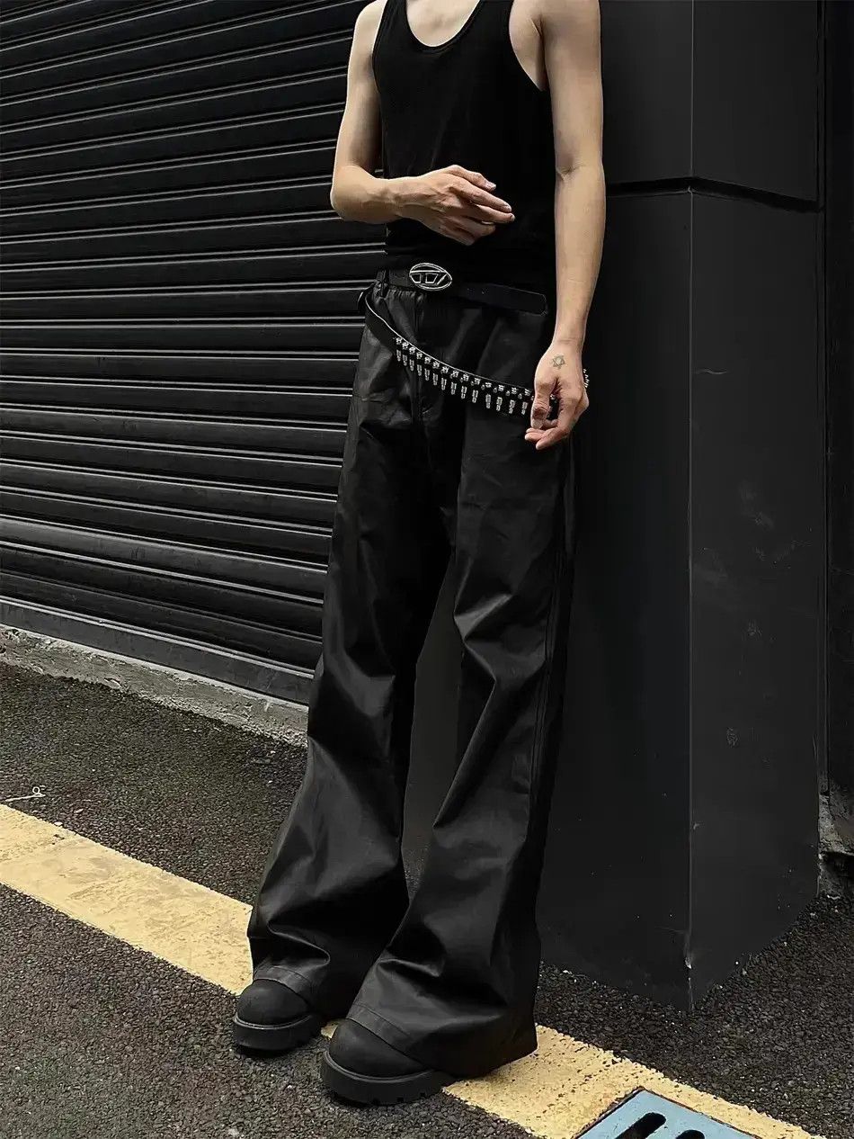 Japanese Brand Retro solid leather casual pants Size US 30 / EU 46 - 6 Thumbnail