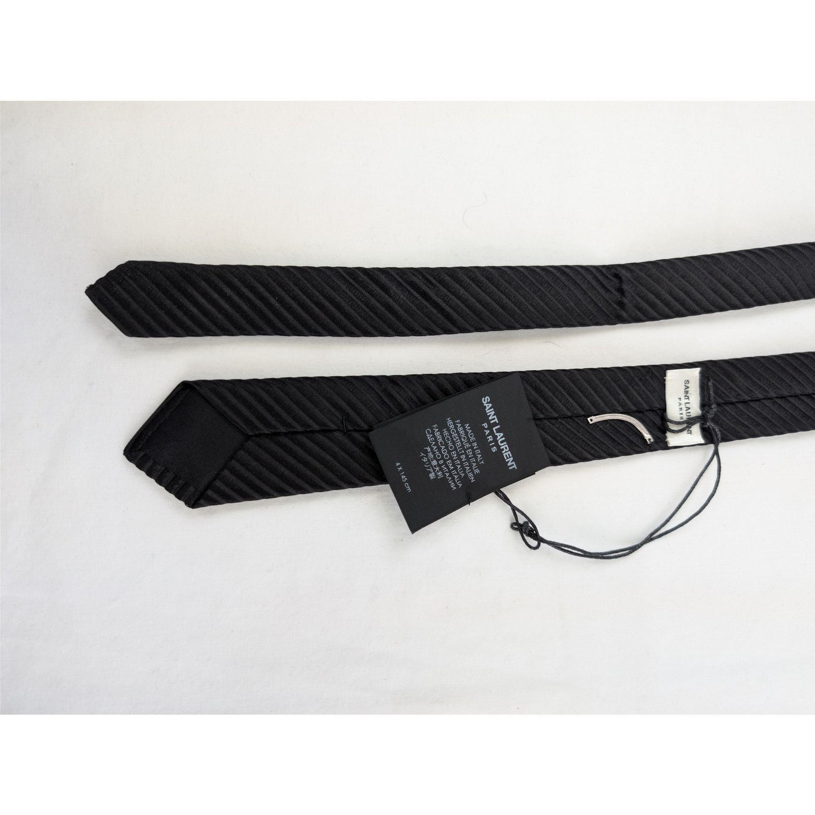 Saint Laurent Paris o1rshd1 Size: OS / Tie in Black Size ONE SIZE - 6 Thumbnail