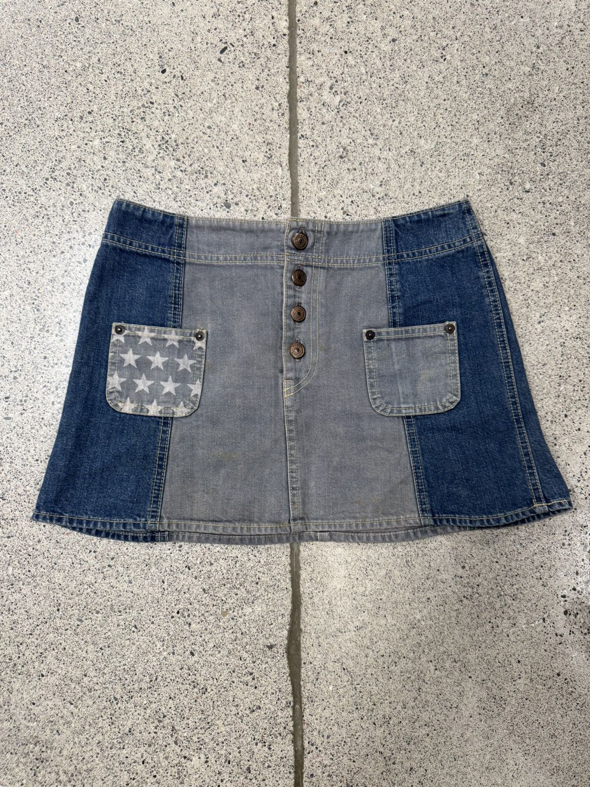 Hysteric Glamour Hysteric Glamour ‘Stars & Stripes’ Denim Skirt Size 30" / US 8 / IT 44 - 1 Thumbnail