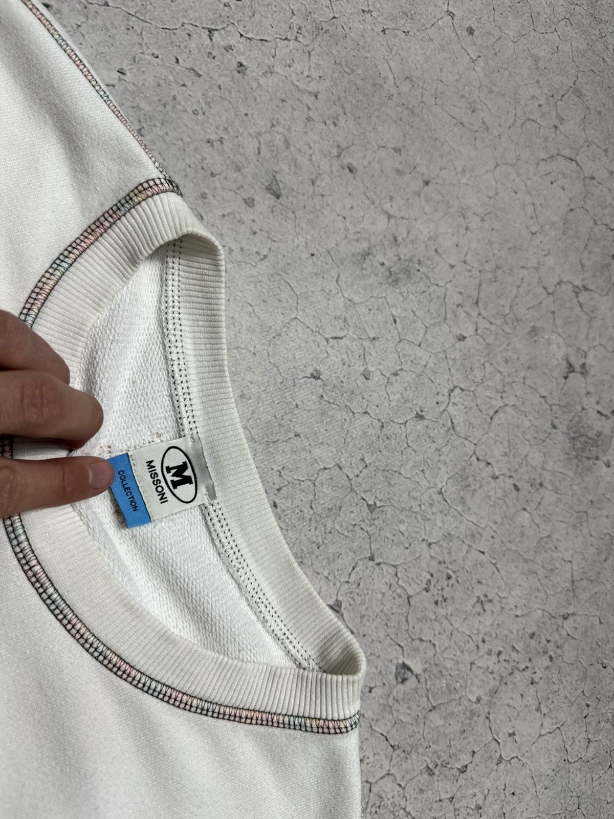 Missoni Missoni Luxury Sweatshirt Big Logo White Size US L / EU 52-54 / 3 - 5 Thumbnail