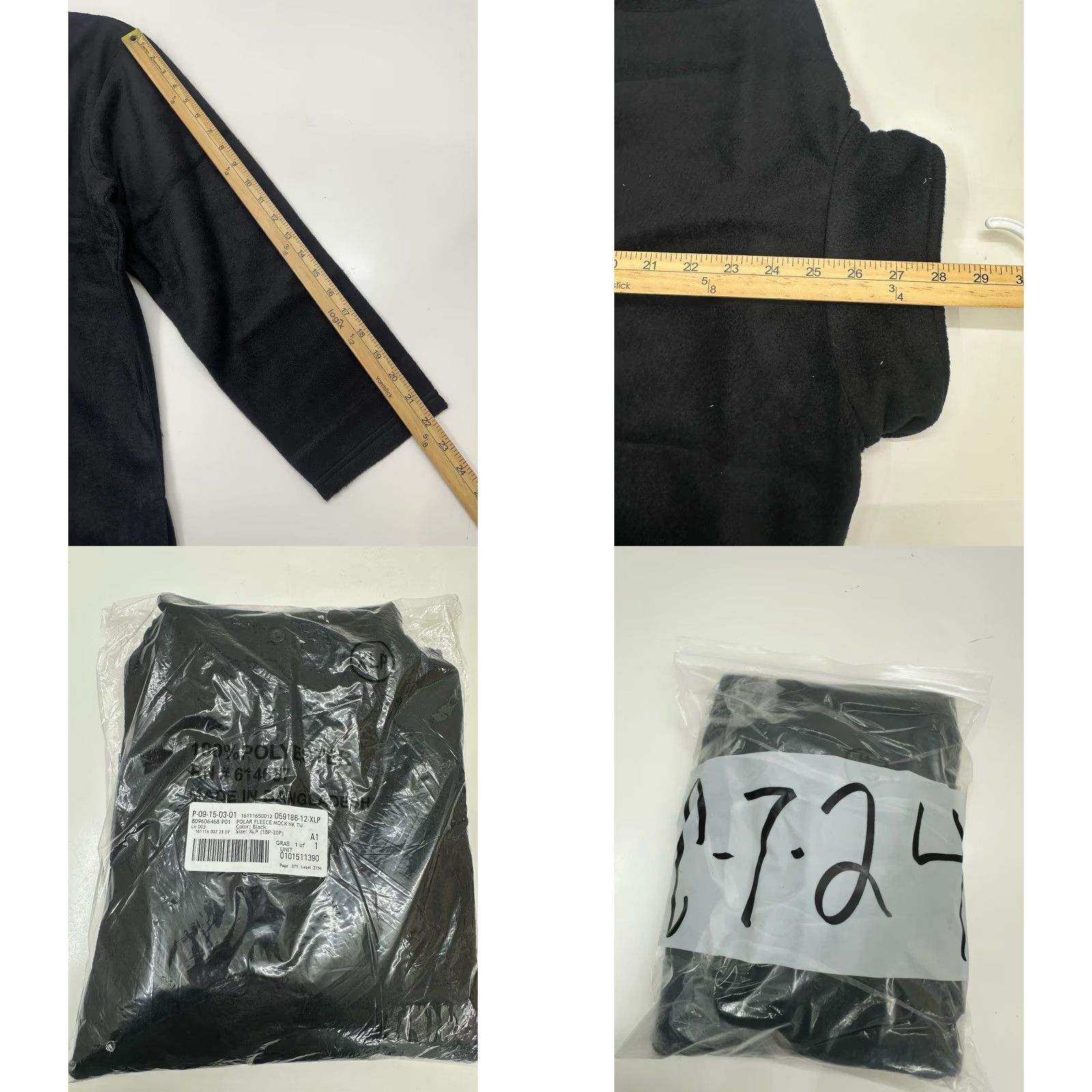 Vintage Anthony Richards Womens Pullover Long Sleeve Henley Fleece Black XL Petite Size T-Shirt Size XL / US 12-14 / IT 48-50 - 8 Thumbnail