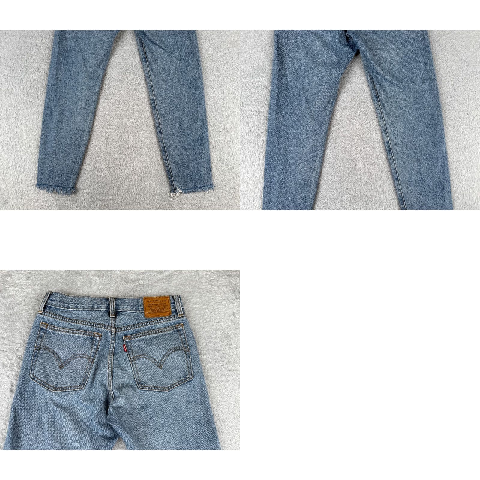 Levi's Levi's Wedgie Fit Jeans Womens 26 Blue Denim Distressed Raw Hem 26x26 Size 26" / US 2 / IT 38 - 10 Thumbnail