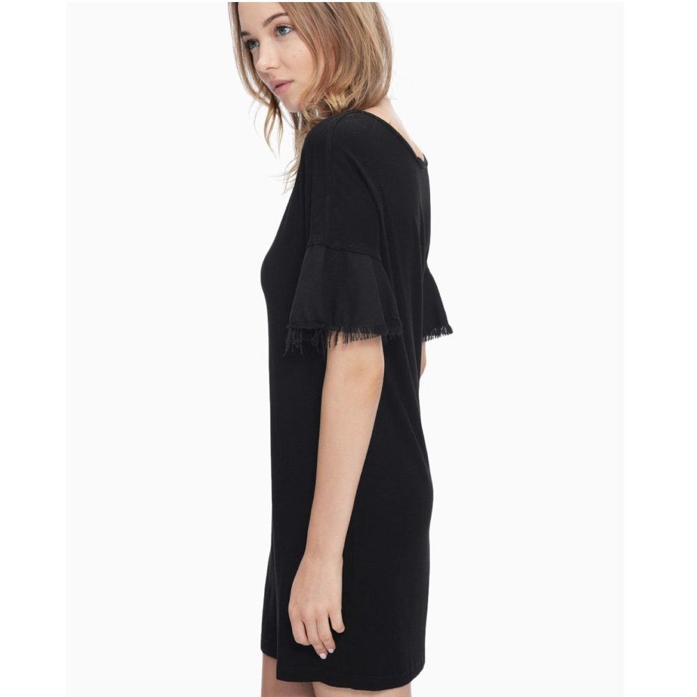Splendid NWT New $138 Splendid Rayon Jersey Flutter Sleeve Dress Bla Size S / US 4 / IT 40 - 3 Thumbnail