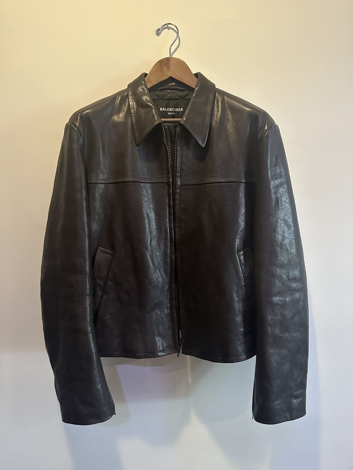 Pre-owned Balenciaga 2021 Leather Jacket In Black