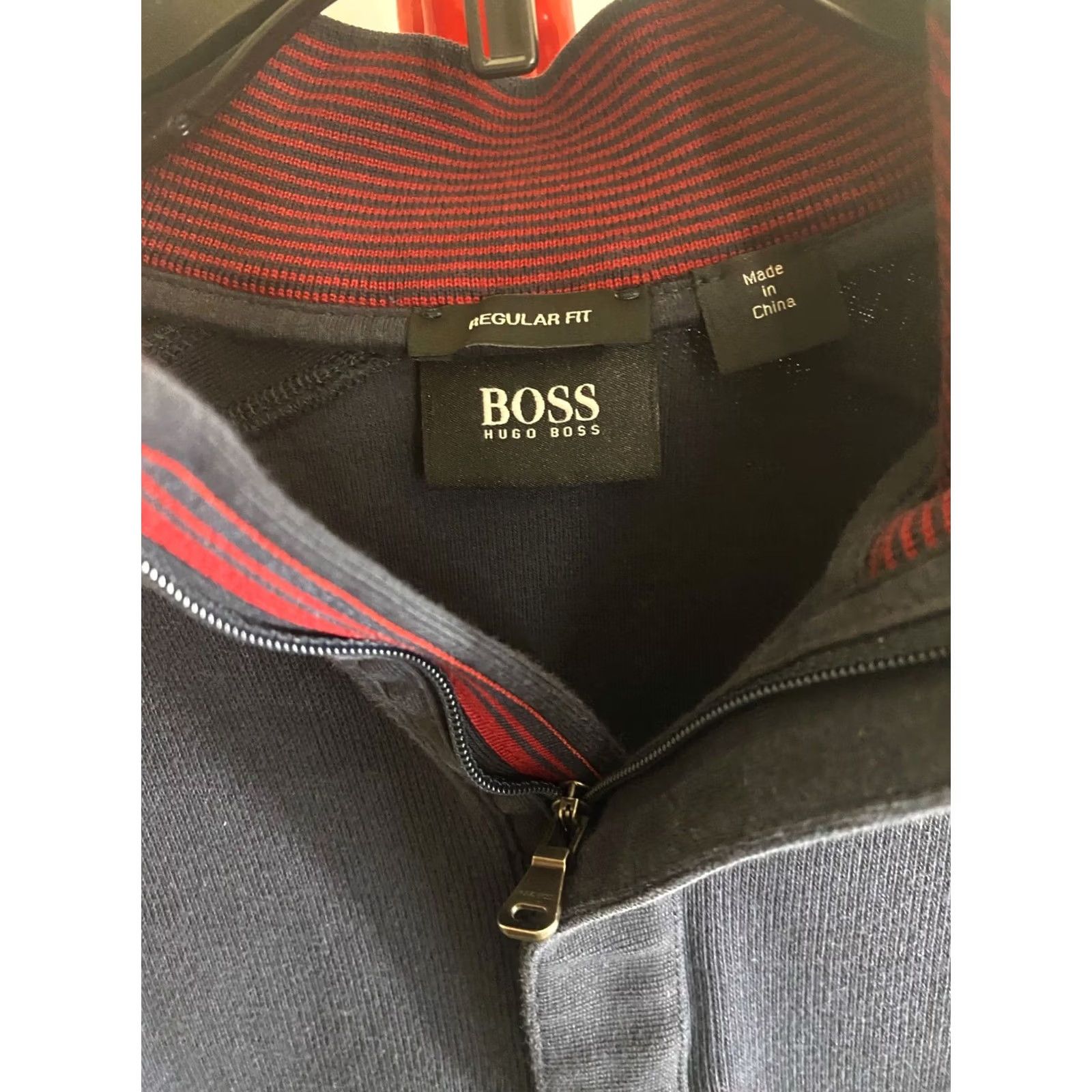 Hugo Boss Hugo Boss Navy Blue Zippered Sweater Shirt Large L Mens Size US L / EU 52-54 / 3 - 7 Thumbnail