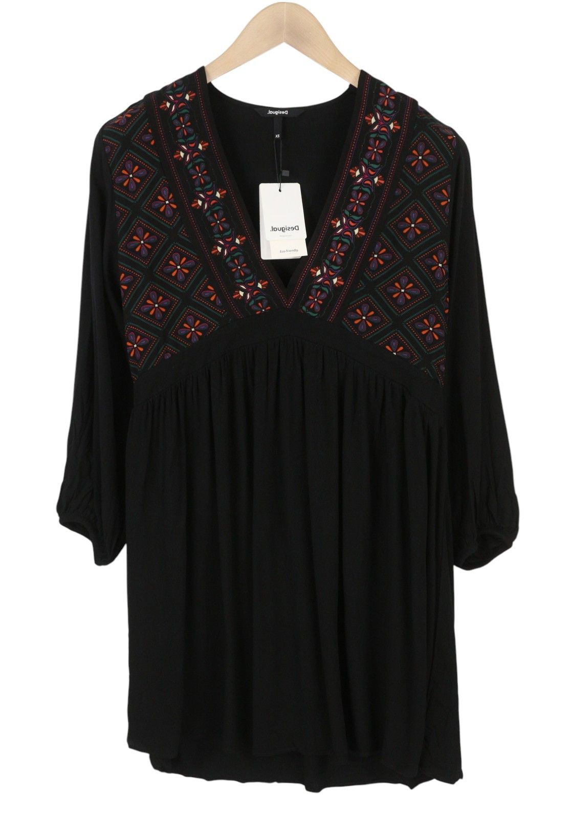 Desigual VEST MARIAN S Black Patterned Oversized Dress 89020 Size S / US 4 / IT 40 - 4 Thumbnail