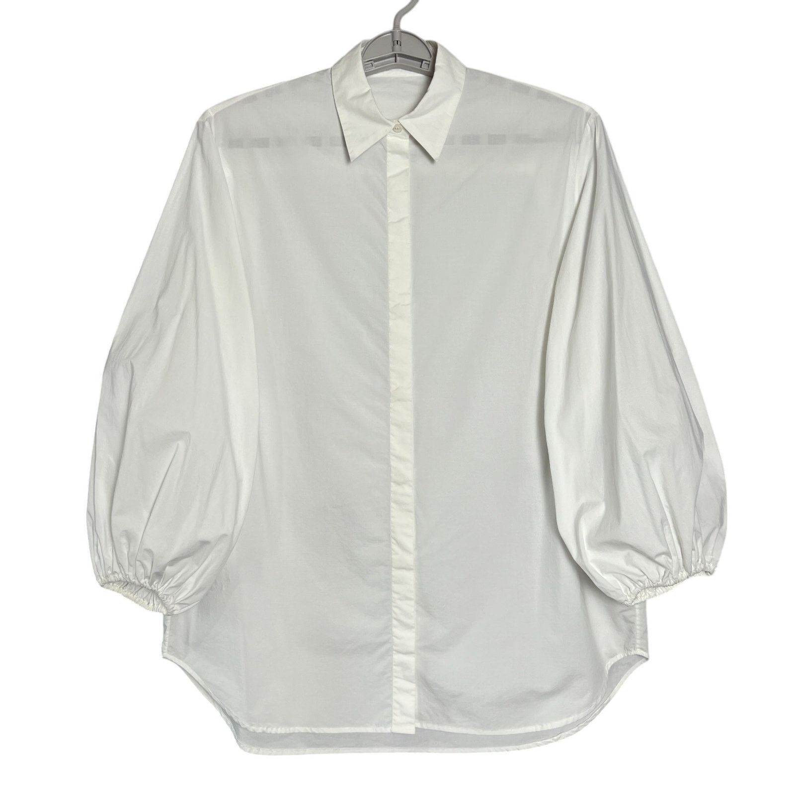 The Row The Row Puff Sleeve Button Up Shirt White Size 4 Cotton Size S / US 4 / IT 40 - 1 Thumbnail
