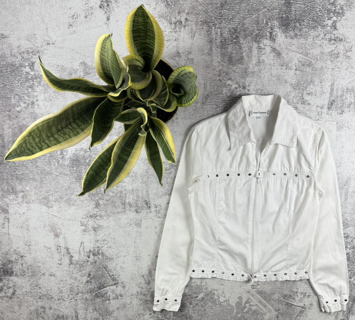 ANNE FONTAINE Anne Fontaine 1 Size Vintage Designer Women’s White Blazer Coat Shirt Jacket Size S / US 4 / IT 40 - 1 Thumbnail