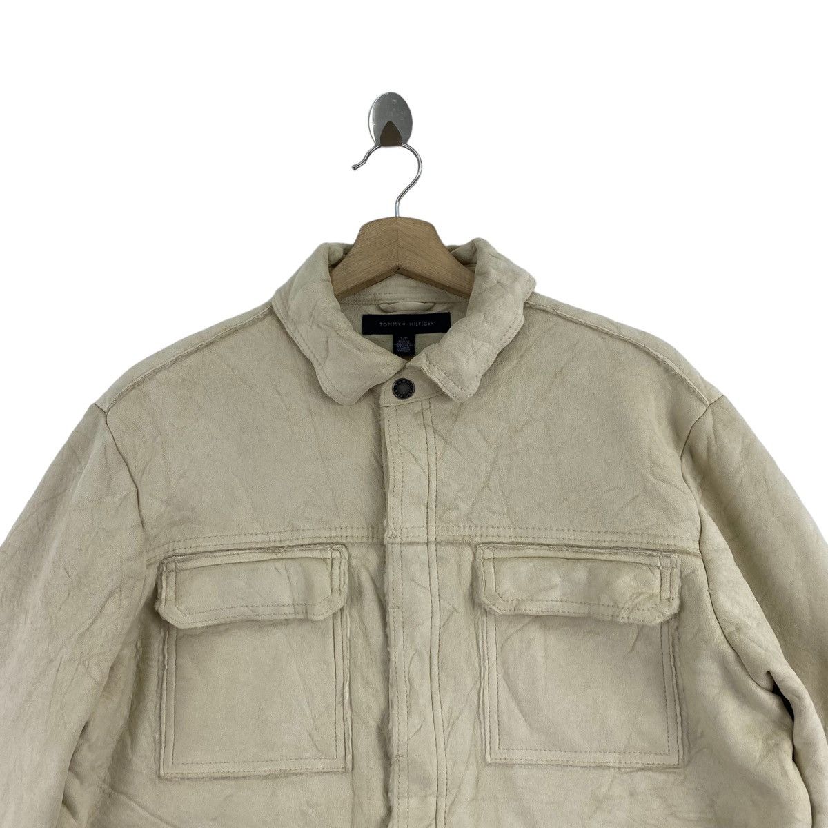 Tommy Hilfiger × Vintage Vintage TOMMY HILFIGER Fur Inside Beige Collar Coat Size US M / EU 48-50 / 2 - 2 Thumbnail