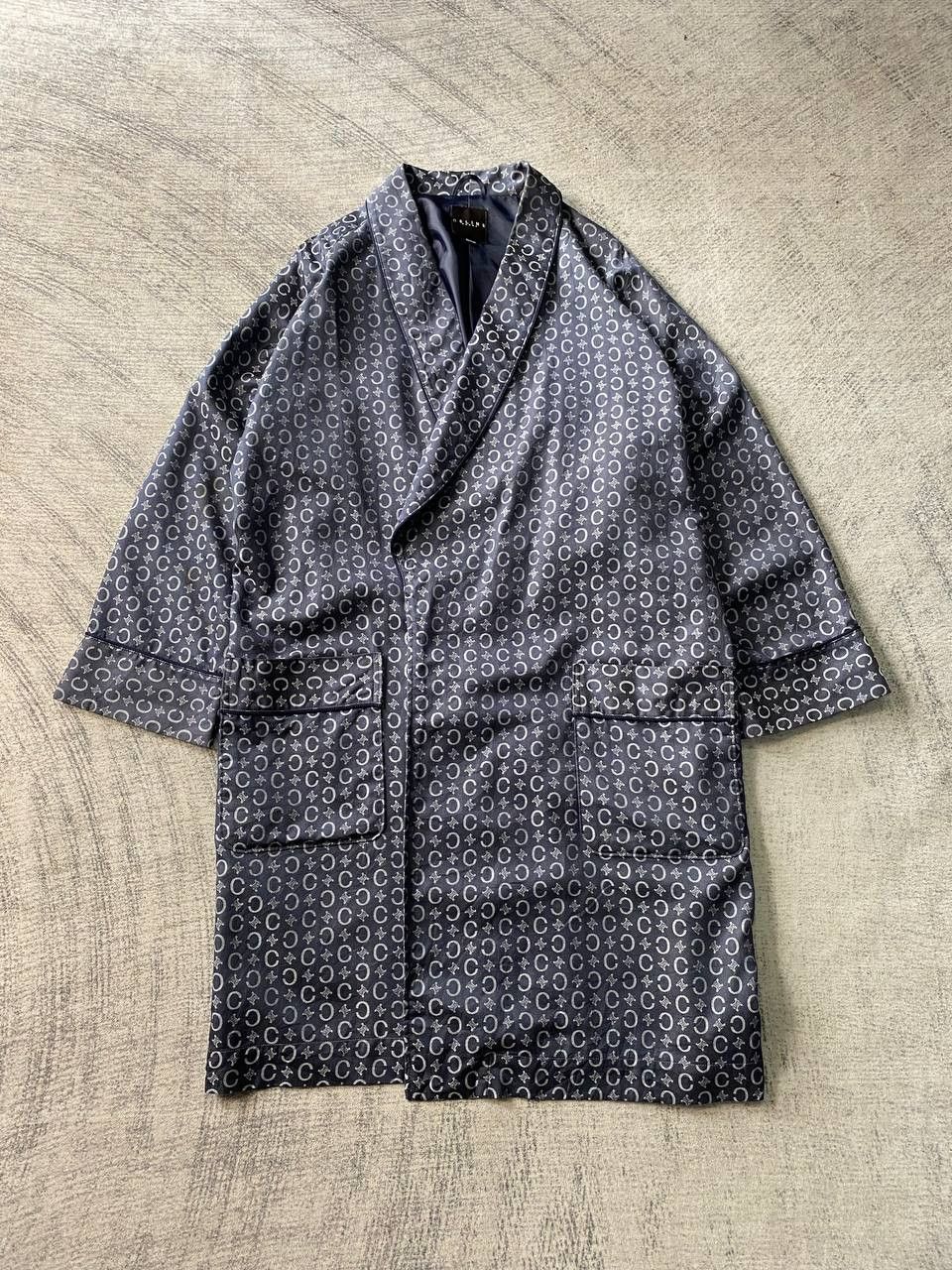 Celine Celine Homme Macadam Blue Dressing Gown Luxury Men's Robe Size US M / EU 48-50 / 2 - 1 Thumbnail