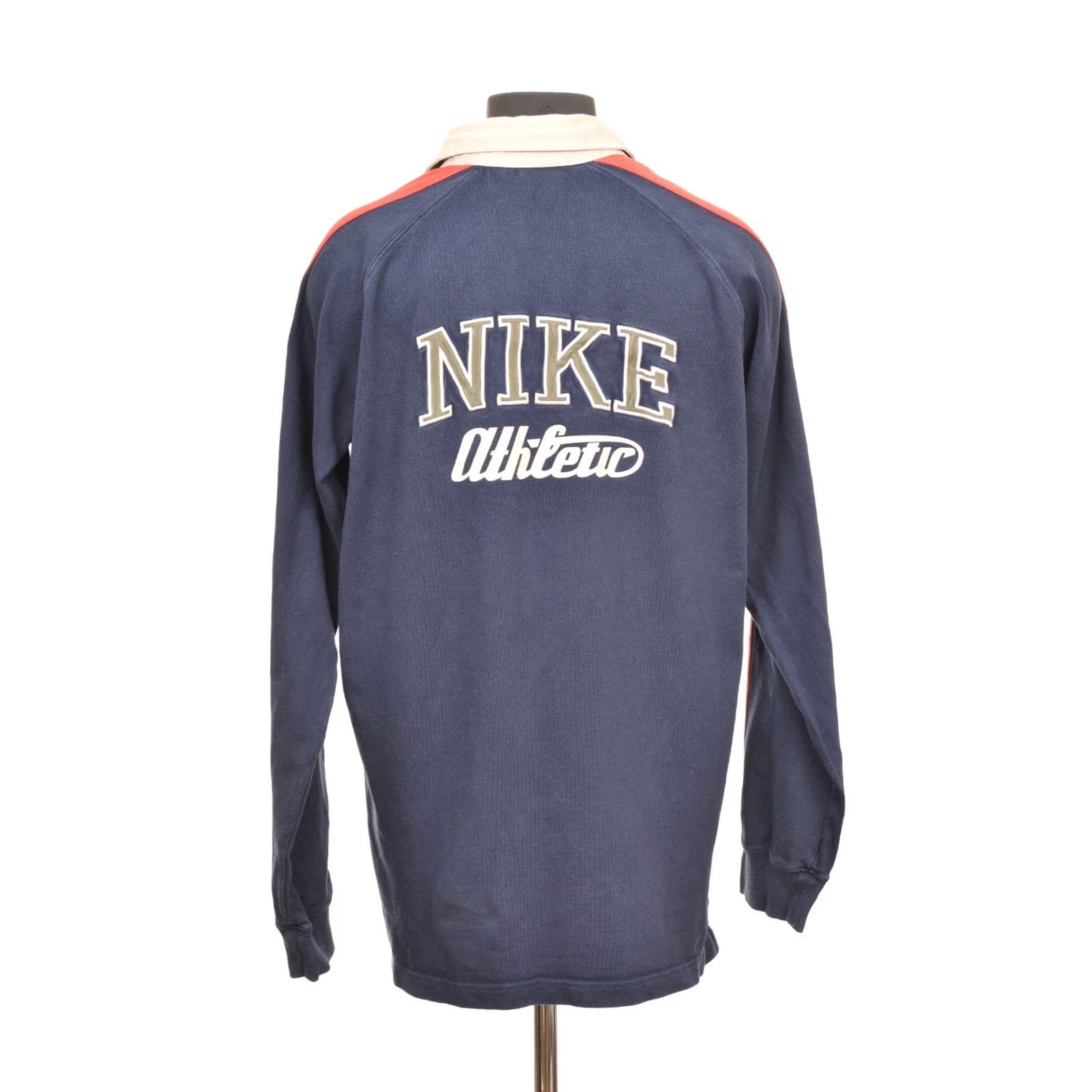 Nike Nike Athletic Rugby Polo Shirt Jersey L, Blue, Vintage, 100% Cotton, #7, Men’s Polo Shirt Size US L / EU 52-54 / 3 - 7 Thumbnail
