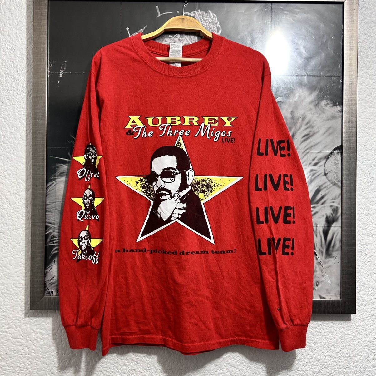 Drake × Migos × Rap Tees AUBREY AND THE THREE MIGOS SCORPION LONG SLEEVE SHIRT Size US S / EU 44-46 / 1 - 1 Thumbnail