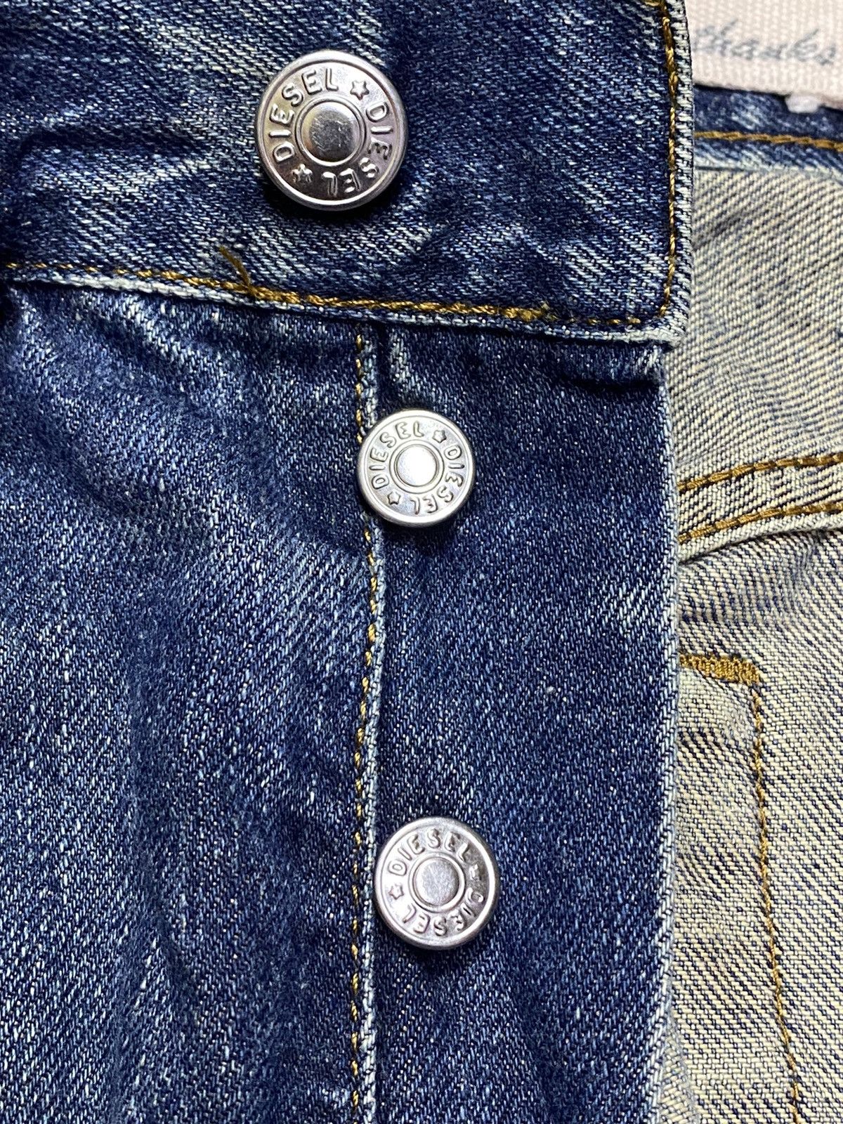 Diesel Black Gold Vintage Diesel Industry Faded Wash Distressed Slim Jeans Size US 30 / EU 46 - 11 Thumbnail