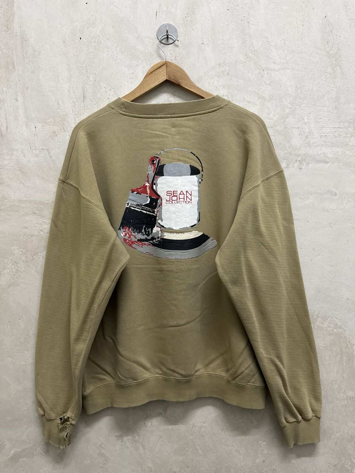 Sean John 2000s Sean John Art Big Print y2k Distressed Sweatshirt Size US L / EU 52-54 / 3 - 3 Thumbnail
