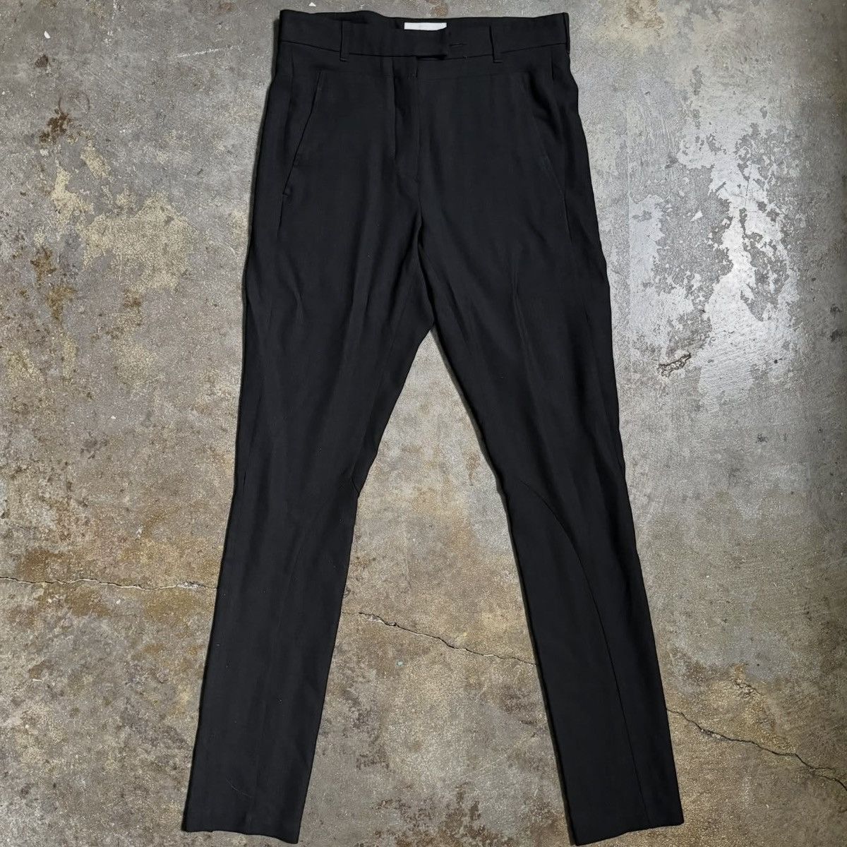 Ann Demeulemeester ANN DEMEULEMEESTER STRAIGHT LEG PANTS - BLACK - 38 Size 26" / US 2 / IT 38 - 1 Thumbnail