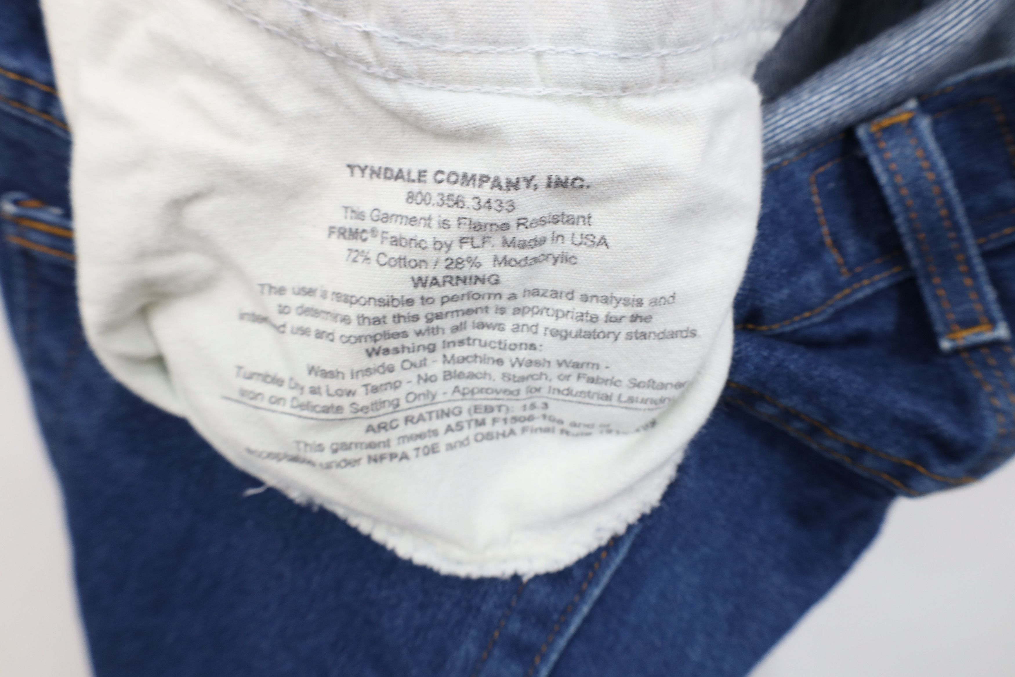 Vintage Tyndale FR Fire Flame Resistant Wide Leg Workwear Jeans USA Size US 36 / EU 52 - 11 Thumbnail
