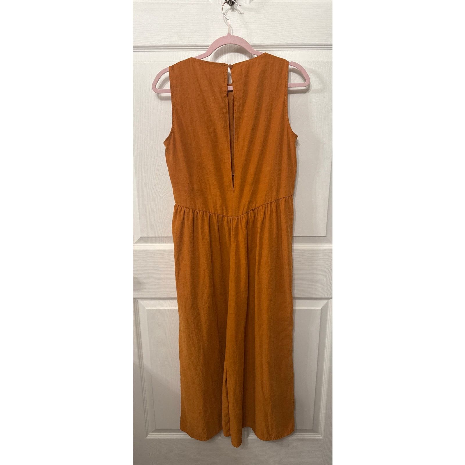 Asos ASOS Minimal Jumpsuit Ruching Detail Keyhole Back Mustard, 2 Size 26" / US 2 / IT 38 - 9 Thumbnail