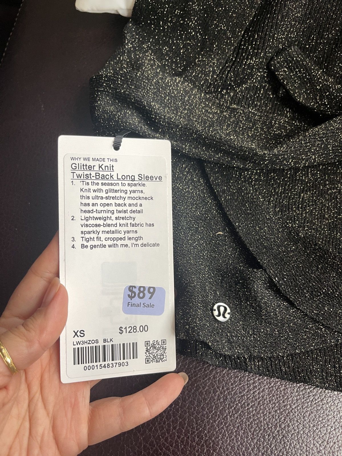 Lululemon Lululemon Glitter Knit Twist-Back Long-Sleeve Shirt XS Size XS / US 0-2 / IT 36-38 - 9 Thumbnail