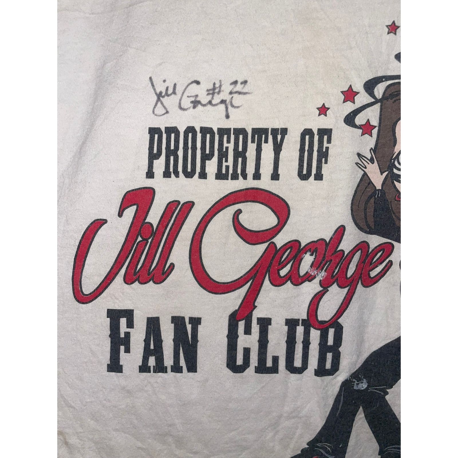 Gildan Jill George Shirt Fan Club Racing Signed Graphic Tee Vintage Size US XL / EU 56 / 4 - 2 Thumbnail
