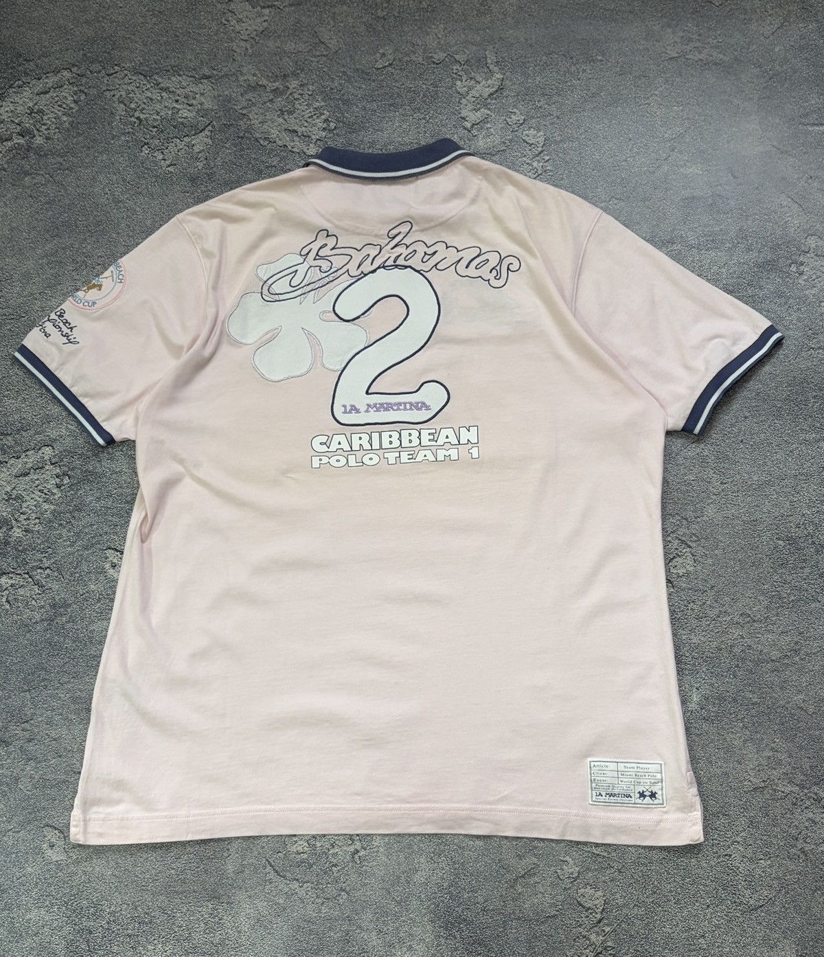 La Martina La Martina Argentina Ocean Polo Club Pink Patch Logo XXL Size US XXL / EU 58 / 5 - 3 Thumbnail