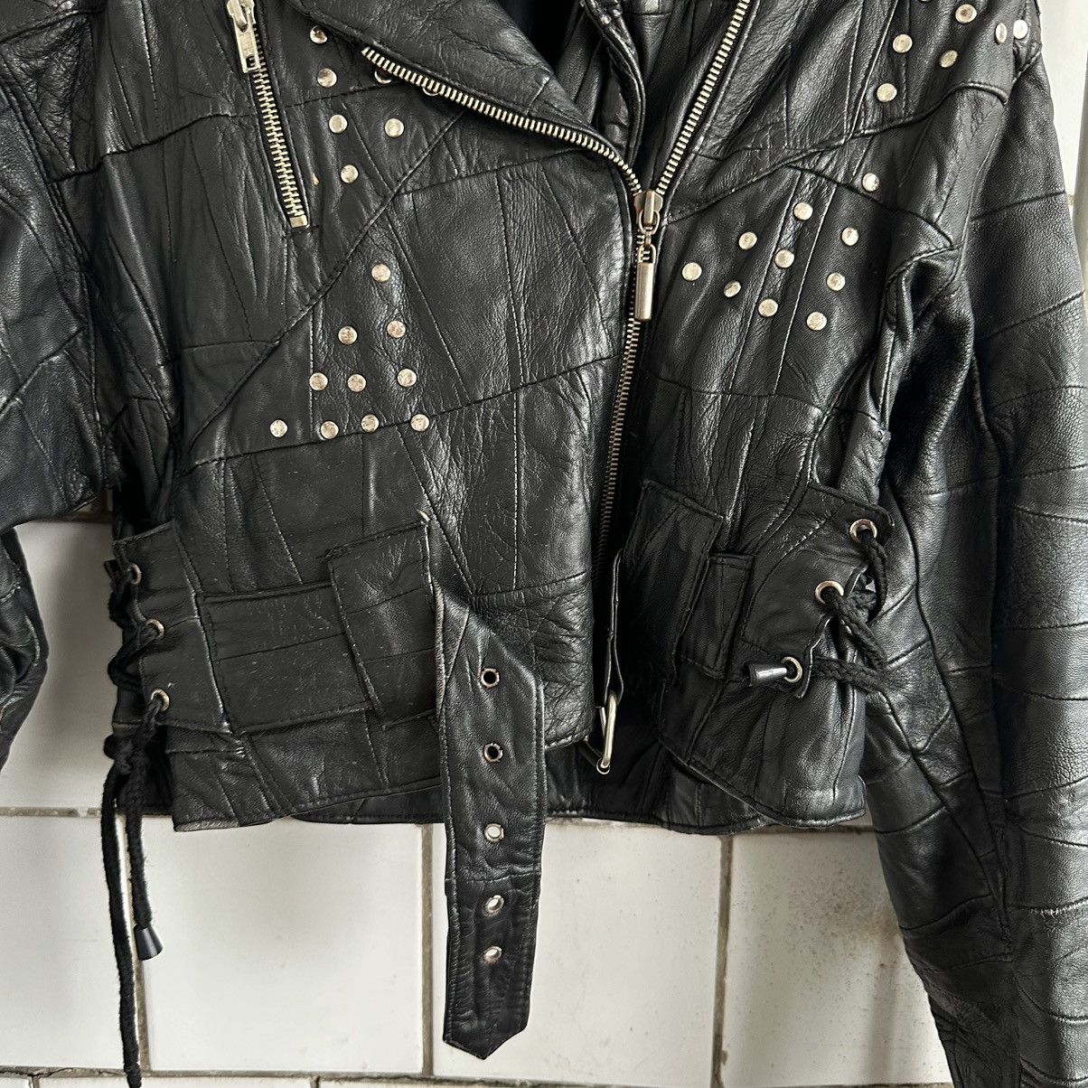 Japanese Brand × Vintage Vintage Japanese Style Moto Leather Jacket Style USA Y2K 90s Size M / US 6-8 / IT 42-44 - 5 Thumbnail