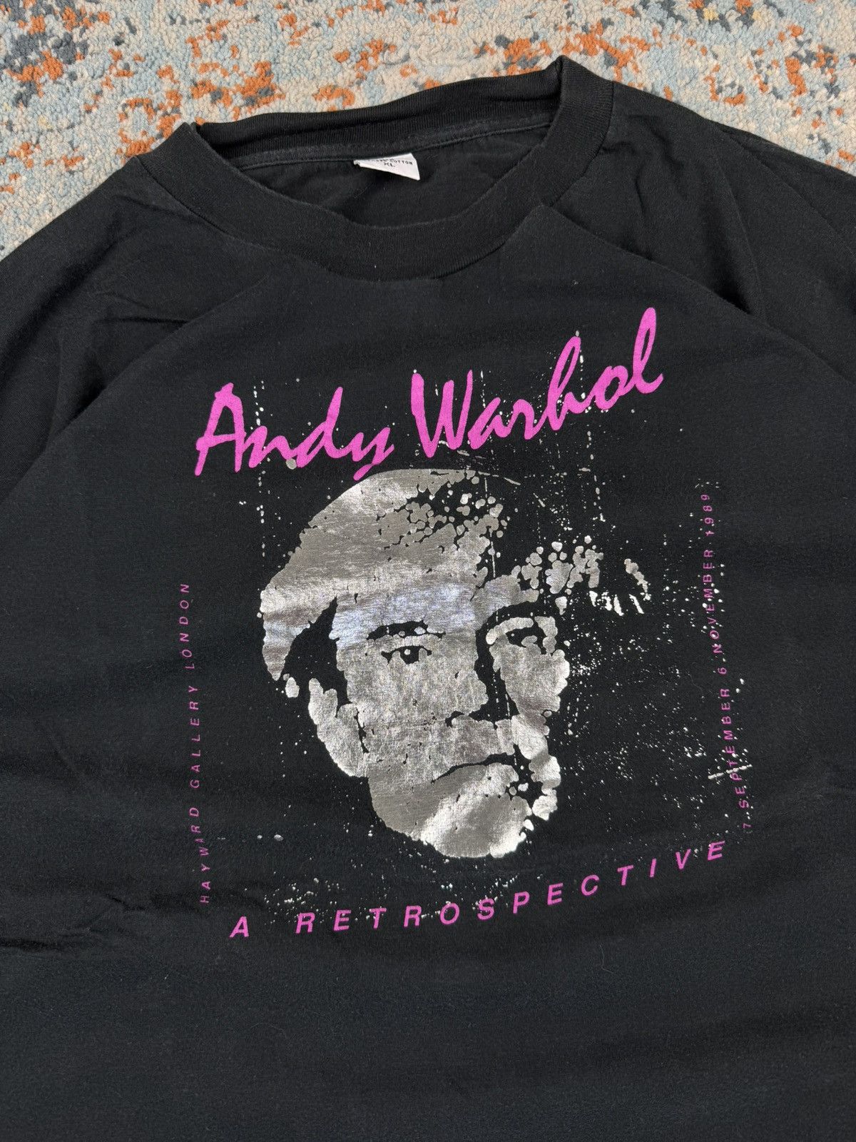 Andy Warhol × Vintage Rare Vintage 1989 Andy Warhol a retrospective graphic tee Size US XL / EU 56 / 4 - 4 Thumbnail