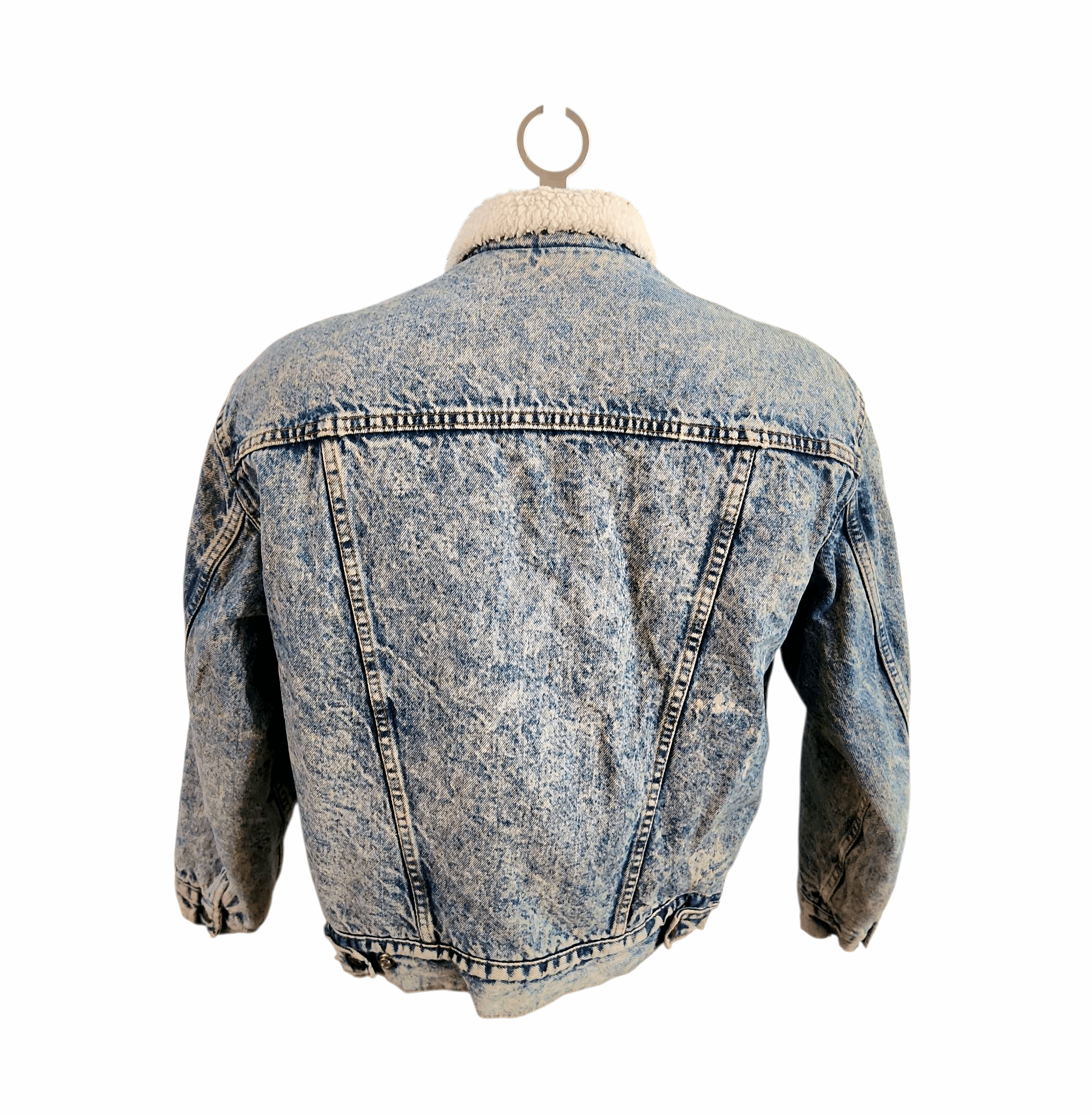 Levi's Levi's True Vintage Acid Wash Denim Trucker Jacket XL Sherpa Size US XL / EU 56 / 4 - 4 Thumbnail