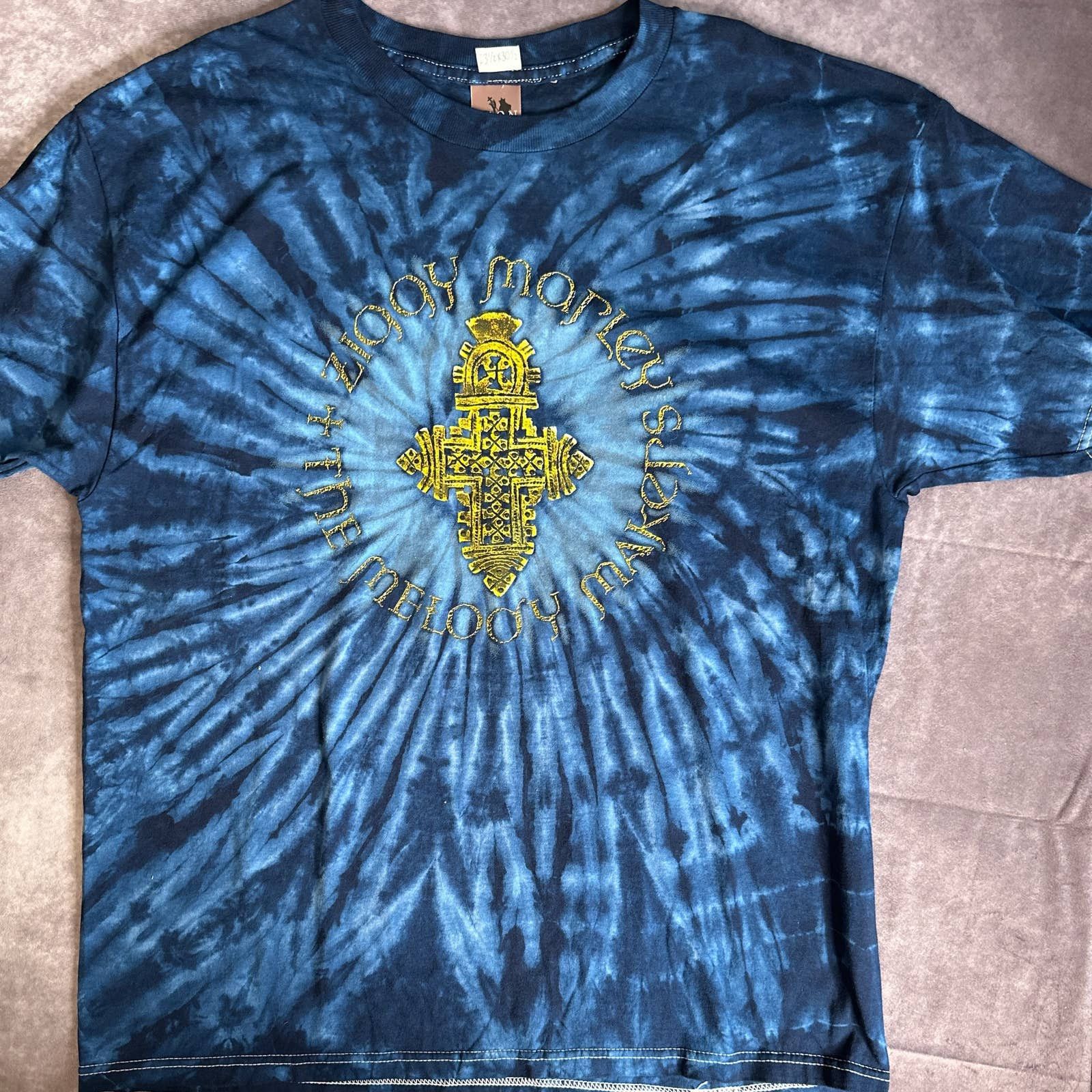 image of Zion Rootswear Vintage 2001 Ziggy Marley The Melody Makers Double Stitch in Blue, Men's (Size 2XL)