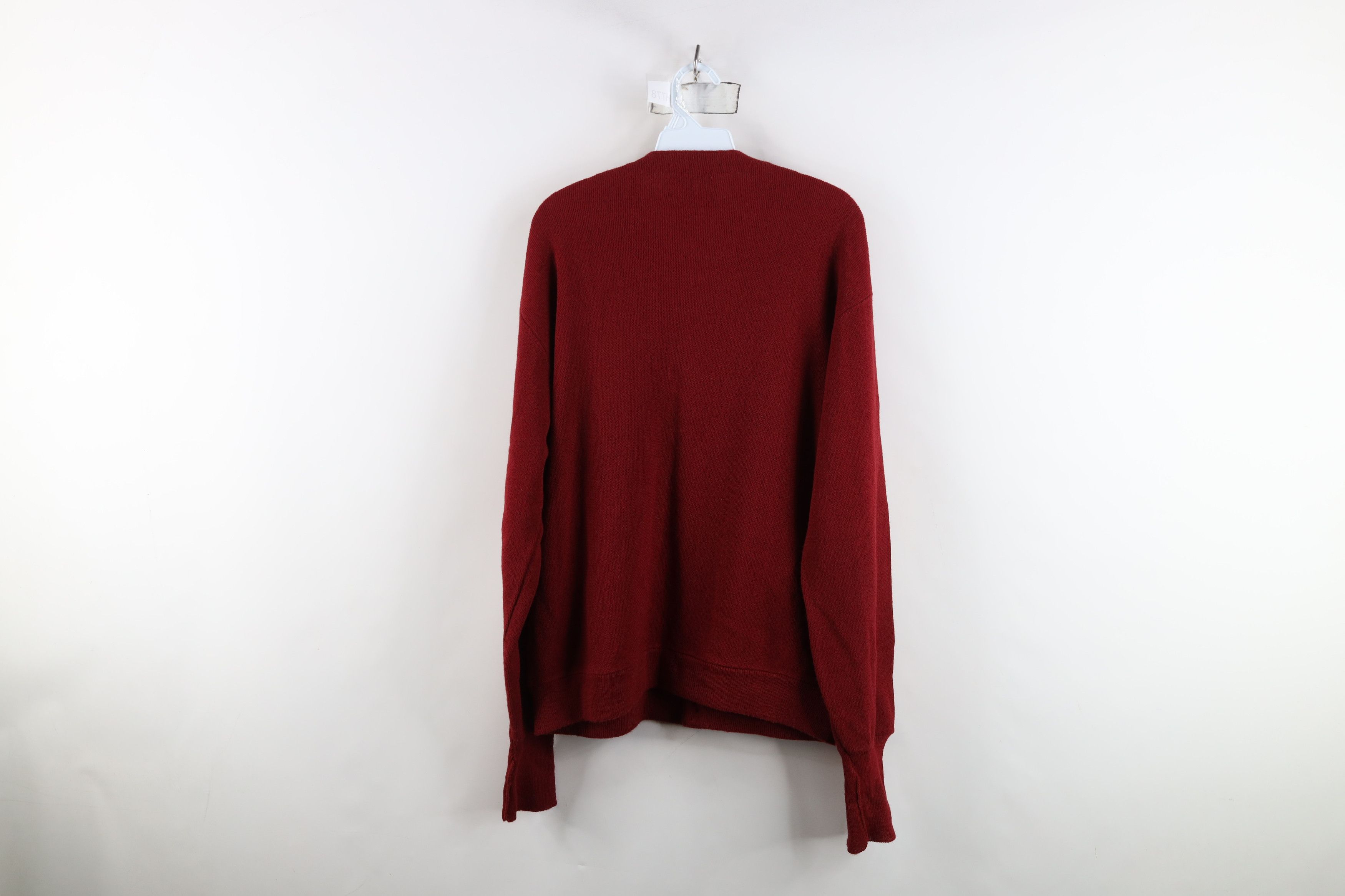 Vintage Vintage 70s Streetwear Knit Button Cardigan Sweater Red USA Size US XL / EU 56 / 4 - 11 Thumbnail