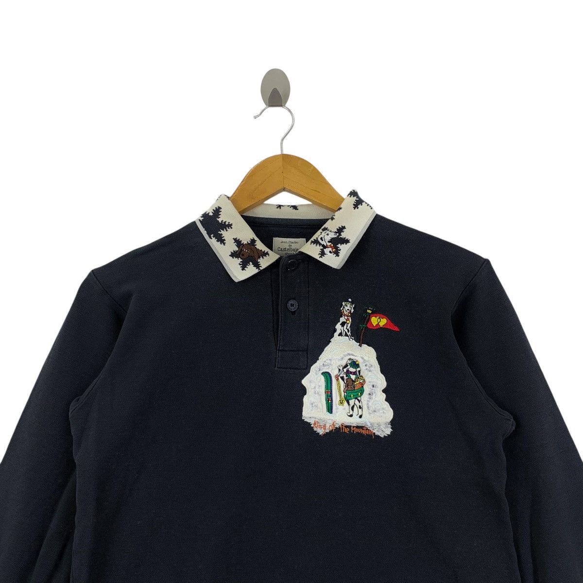 Jean Charles De Castelbajac Vintage JC CASTELBAJAC King Of Mountains Polo Tee Shirt Top Size S / US 4 / IT 40 - 2 Thumbnail