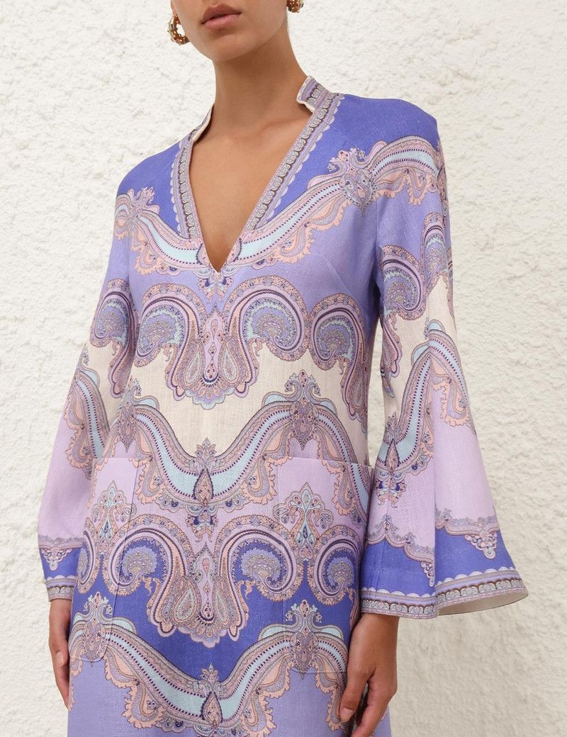 oc11z0226 Maxine Tunic Midi Dress in Multicolor