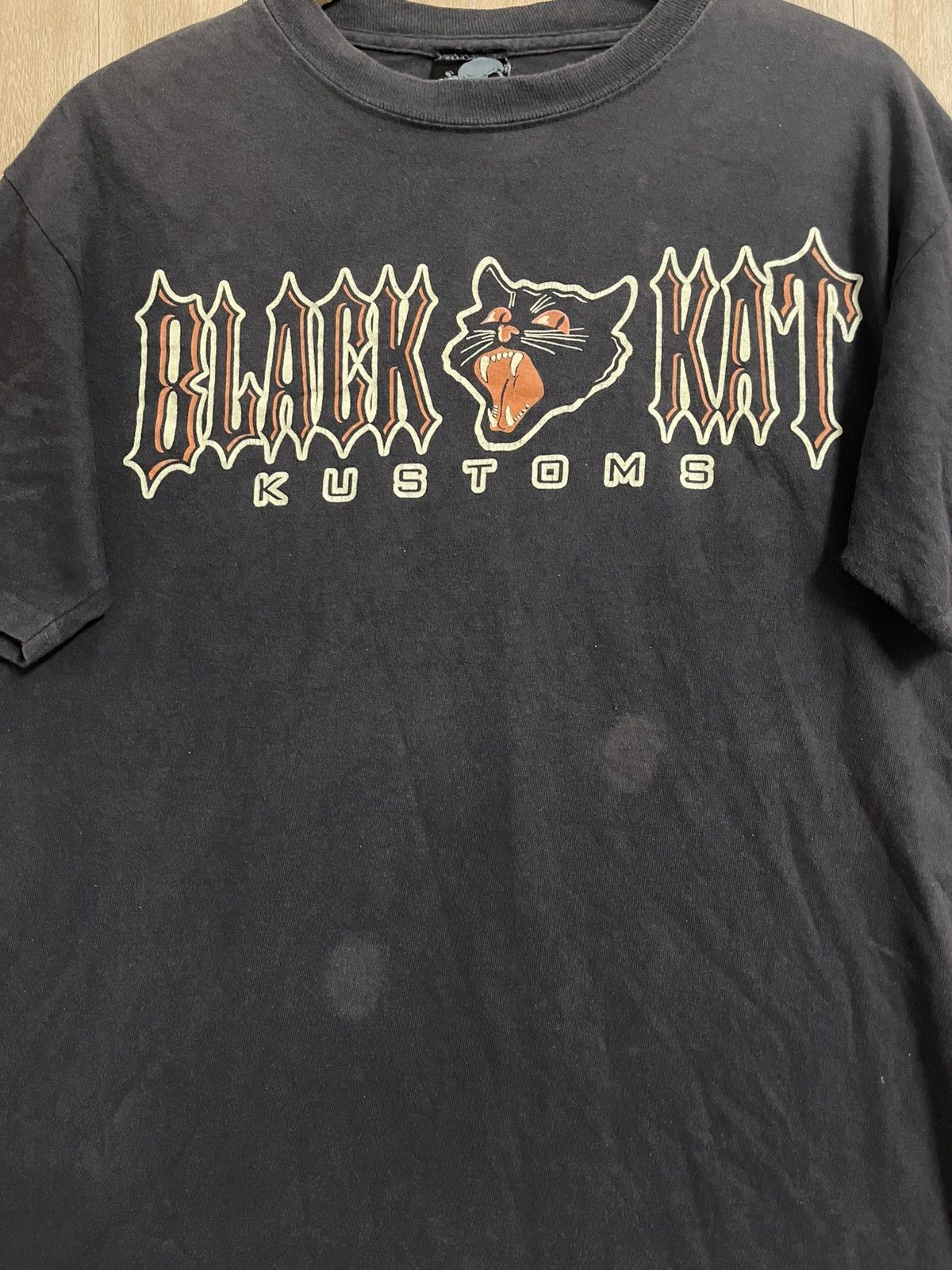 Vintage Vintage Black Kat Kustom Social Distortion Mike Ness T shirt Size US L / EU 52-54 / 3 - 4 Thumbnail