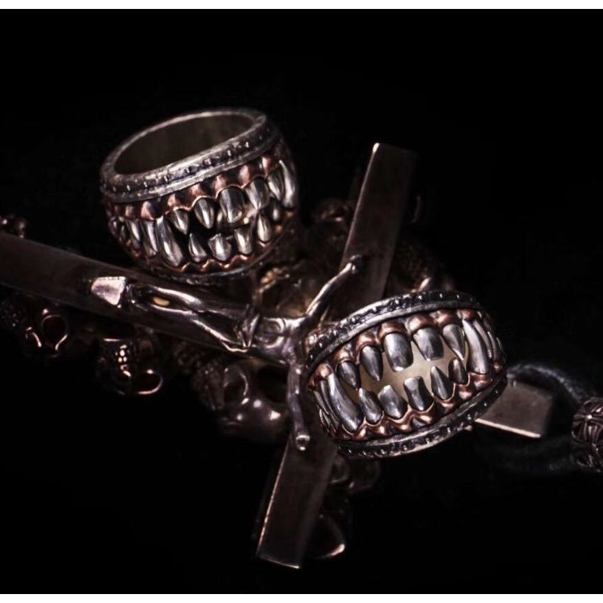 Jewelry Skull Dark Jewelry Rings Open Size Chrome Ring (Size 7-13) Size ONE SIZE - 3 Thumbnail