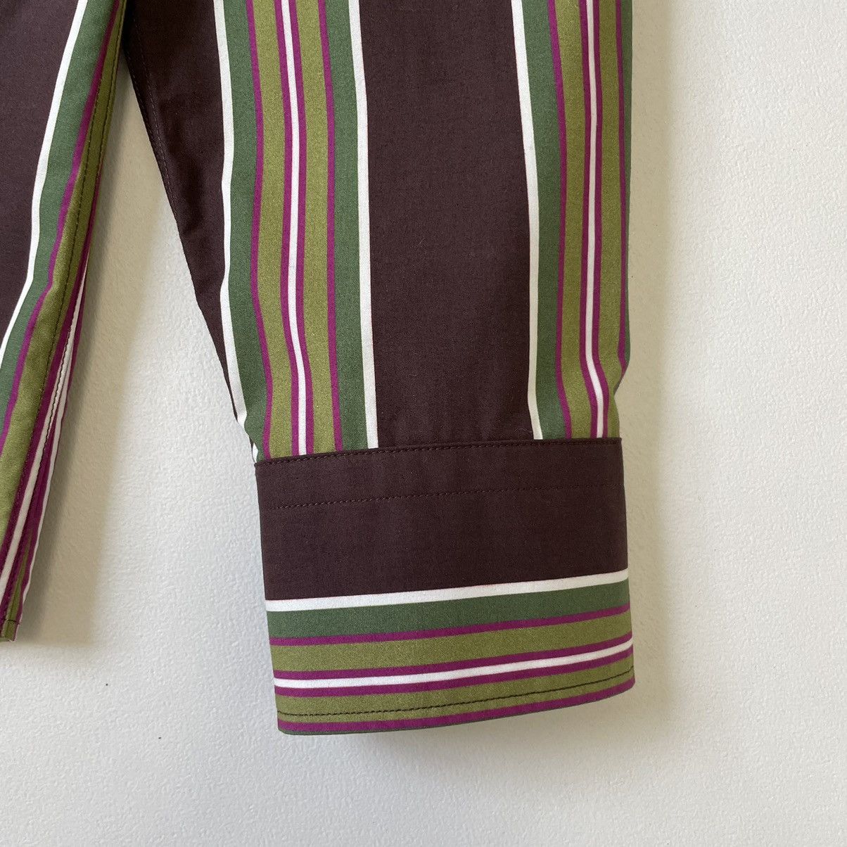 Dries Van Noten Sample Panelled 70s Stripe Shirt Size US M / EU 48-50 / 2 - 8 Thumbnail