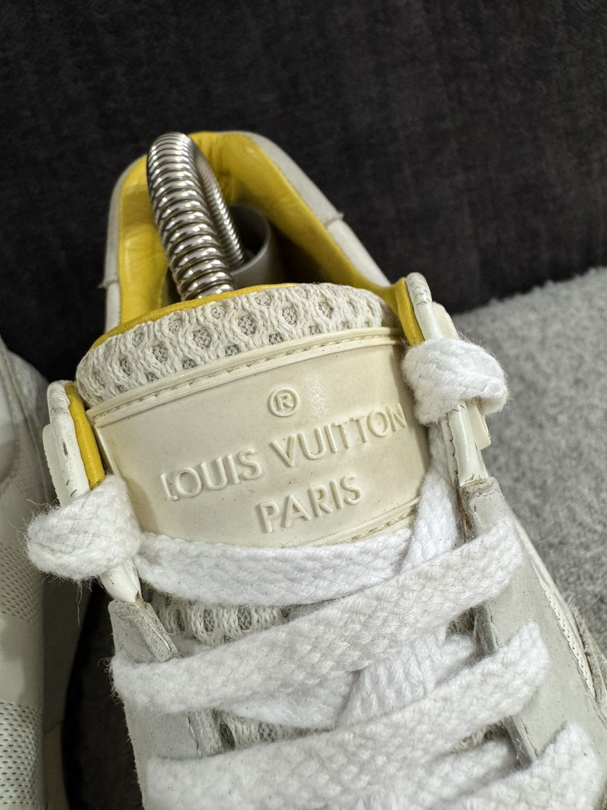 Louis Vuitton Louis Vuitton Run Away Leather White Yellow Sneakers size 6 Size US 6 / EU 39 - 9 Thumbnail