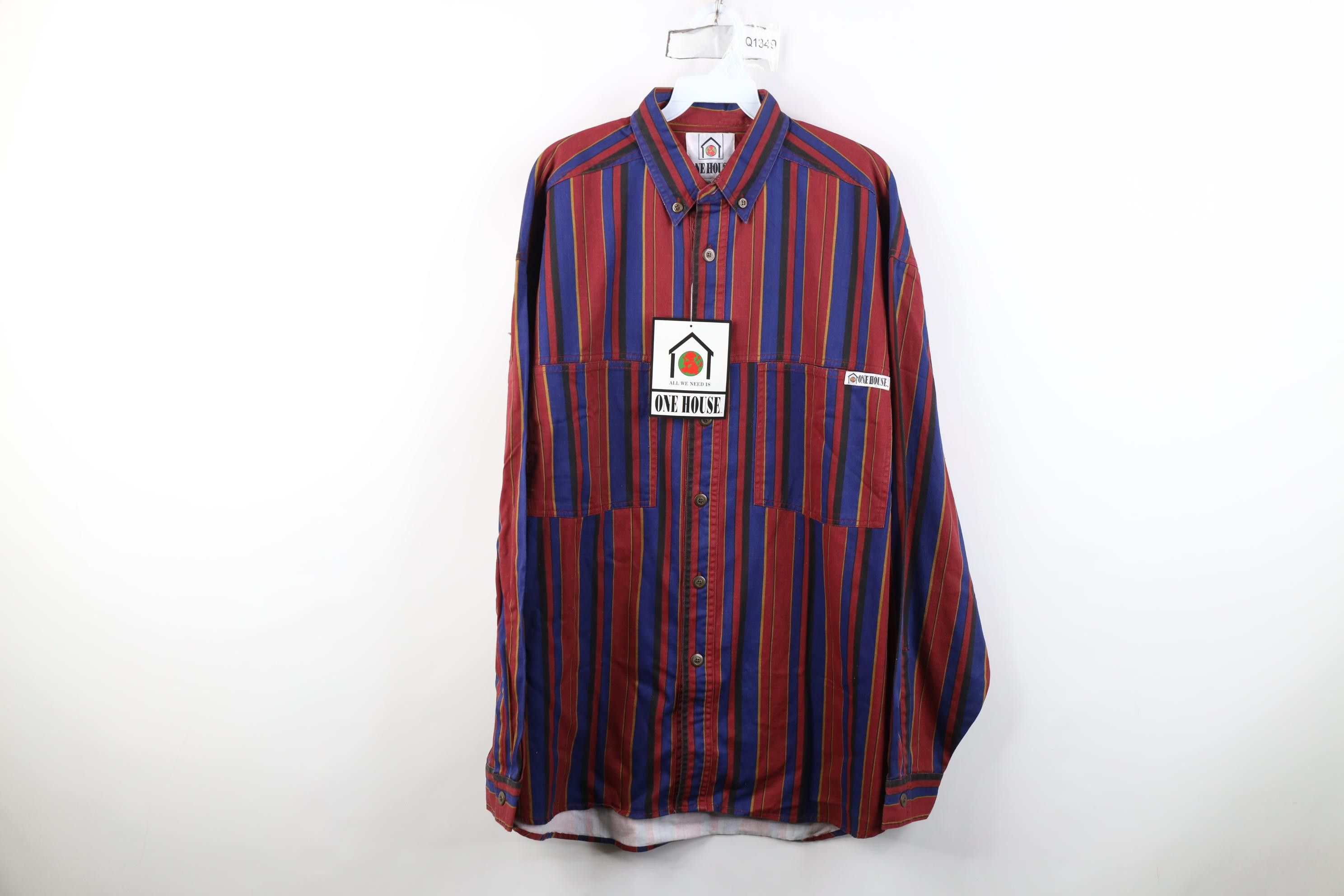 Vintage Deadstock Vintage 90s Streetwear Big Pocket Button Shirt Size US XXL / EU 58 / 5 - 1 Thumbnail