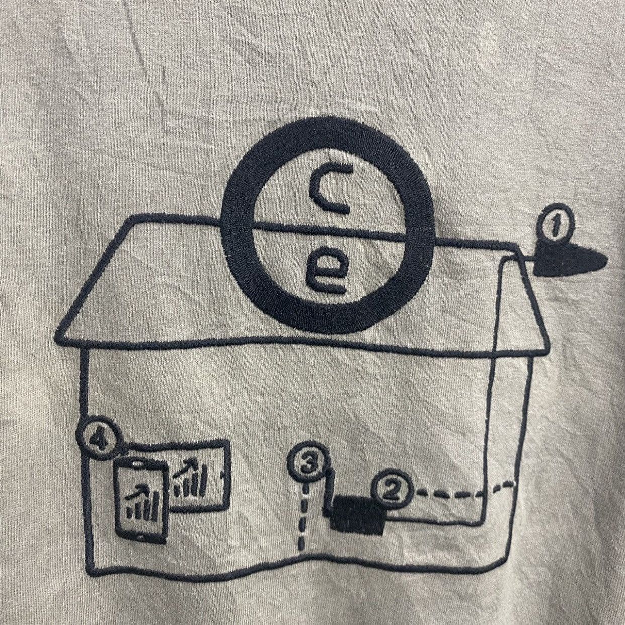 Cav Empt Cav Empt Overdye System Long Sleeve Tee Grey/Beige Graphic Size US M / EU 48-50 / 2 - 6 Thumbnail