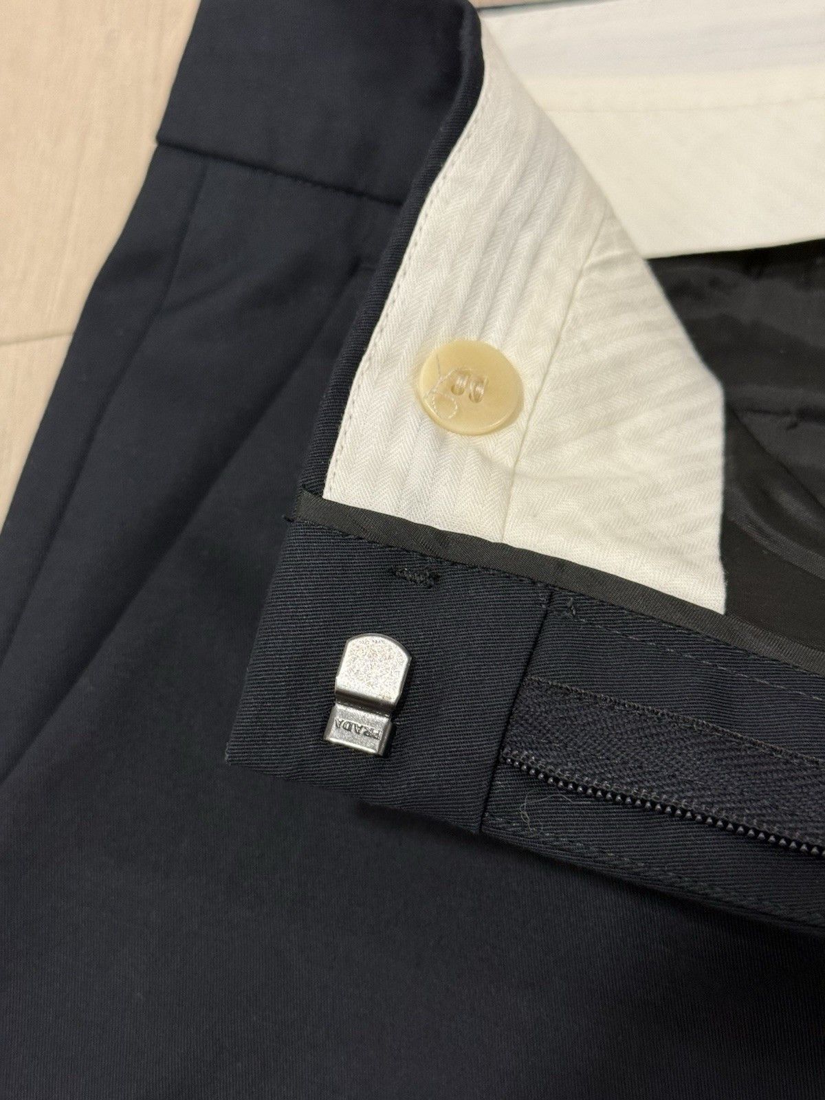 Prada Prada Women`s Classic Chino Straight Pants Mid Zip Basic Size 28" / US 6 / IT 42 - 14 Thumbnail