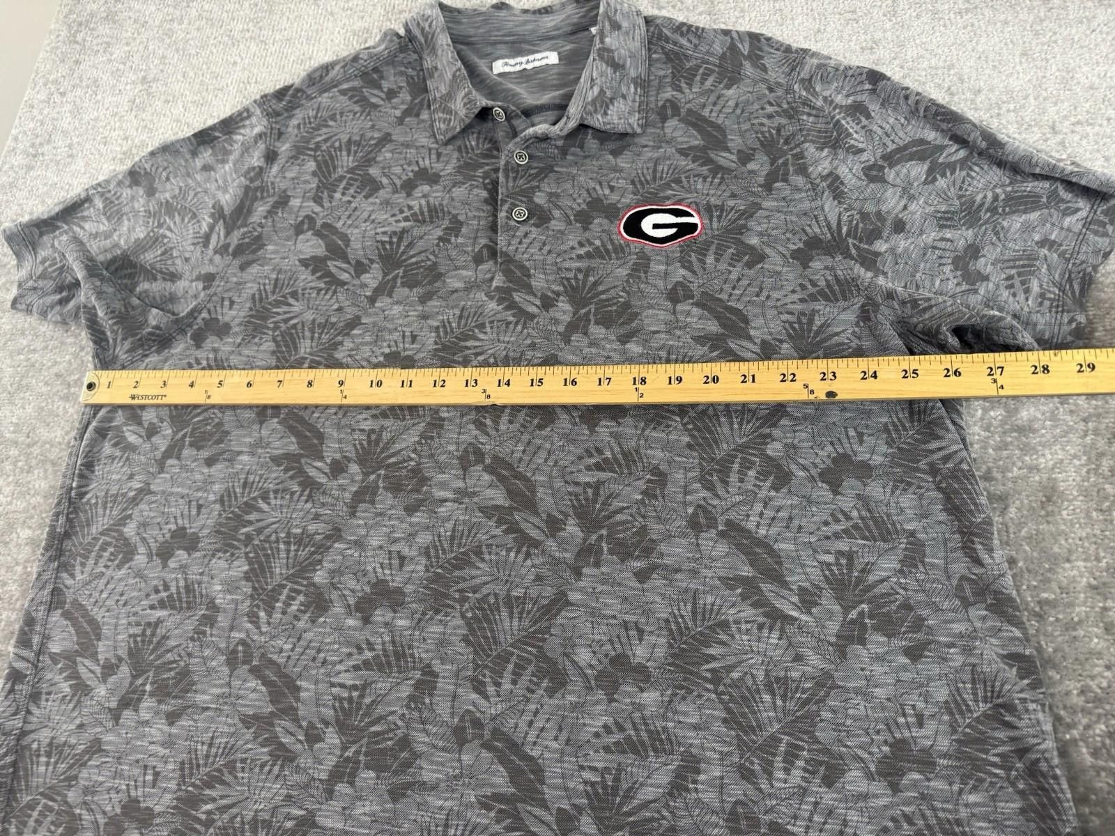 Tommy Bahama Georgia Bulldogs Tommy Bahama Silk Floral Hawaiian Shirt Men Size ONE SIZE - 3 Thumbnail