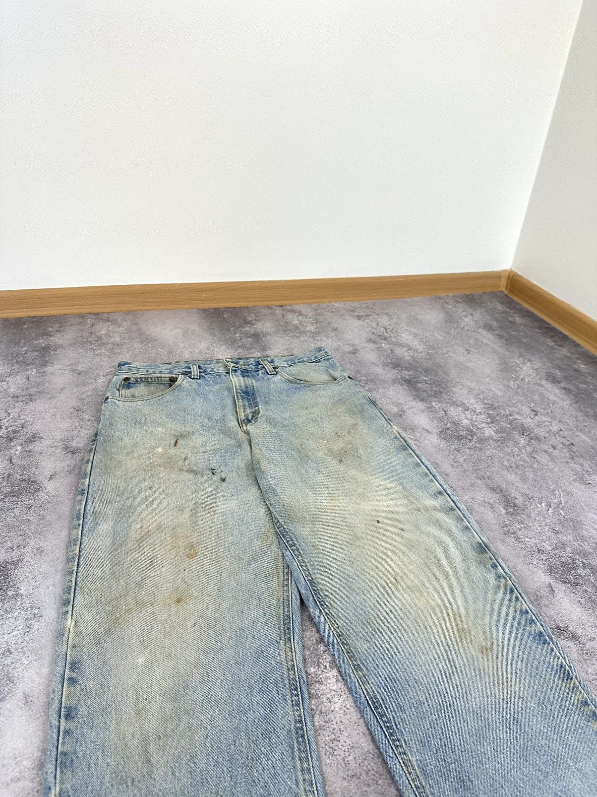 Carhartt Vintage 90s Carhartt Made In USA Light Blue Distressed Jeans Size US 32 / EU 48 - 12 Thumbnail