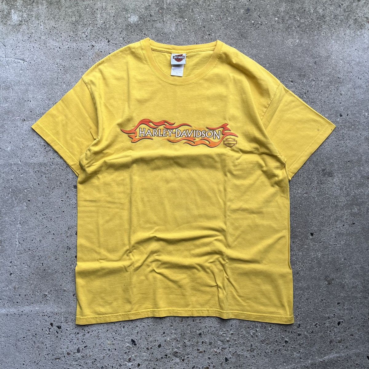 Harley Davidson × Vintage Vintage Harley Davidson yellow San Antonio Texas T-shirt Size US XL / EU 56 / 4 - 1 Thumbnail