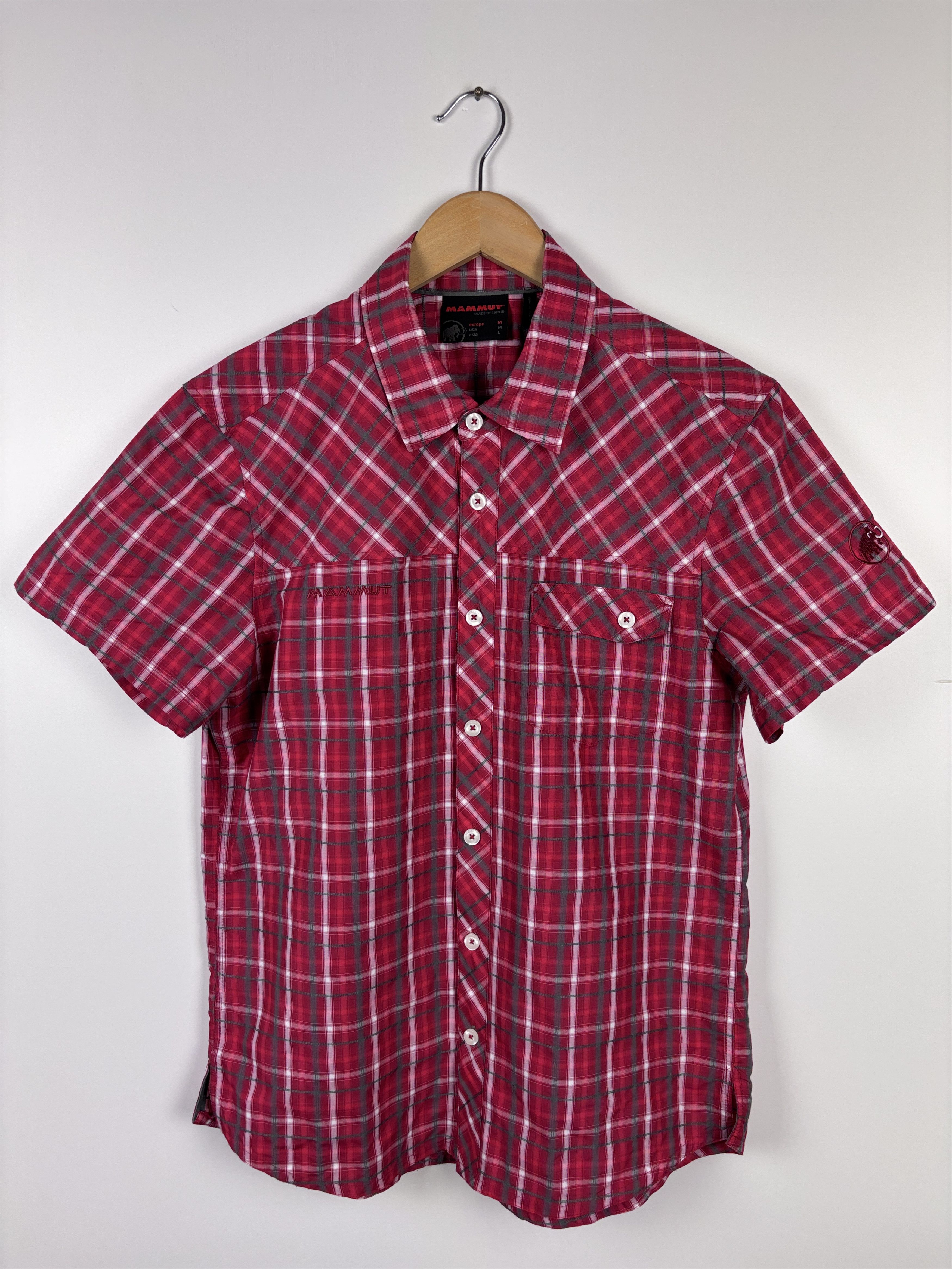 Mammut Mammut Short Sleeve Check Shirt Red Outdoor Hiking Size M Size US M / EU 48-50 / 2 - 1 Thumbnail