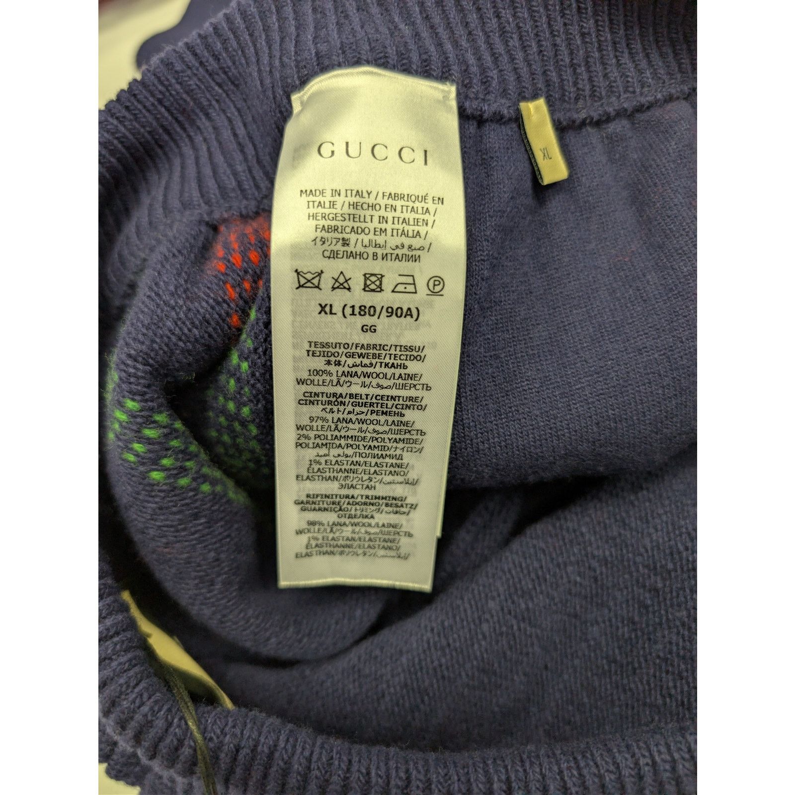 Gucci o1rshd1 Sweatpants Knitwear Pants With Web in Navy Blue Size US 36 / EU 52 - 15 Thumbnail