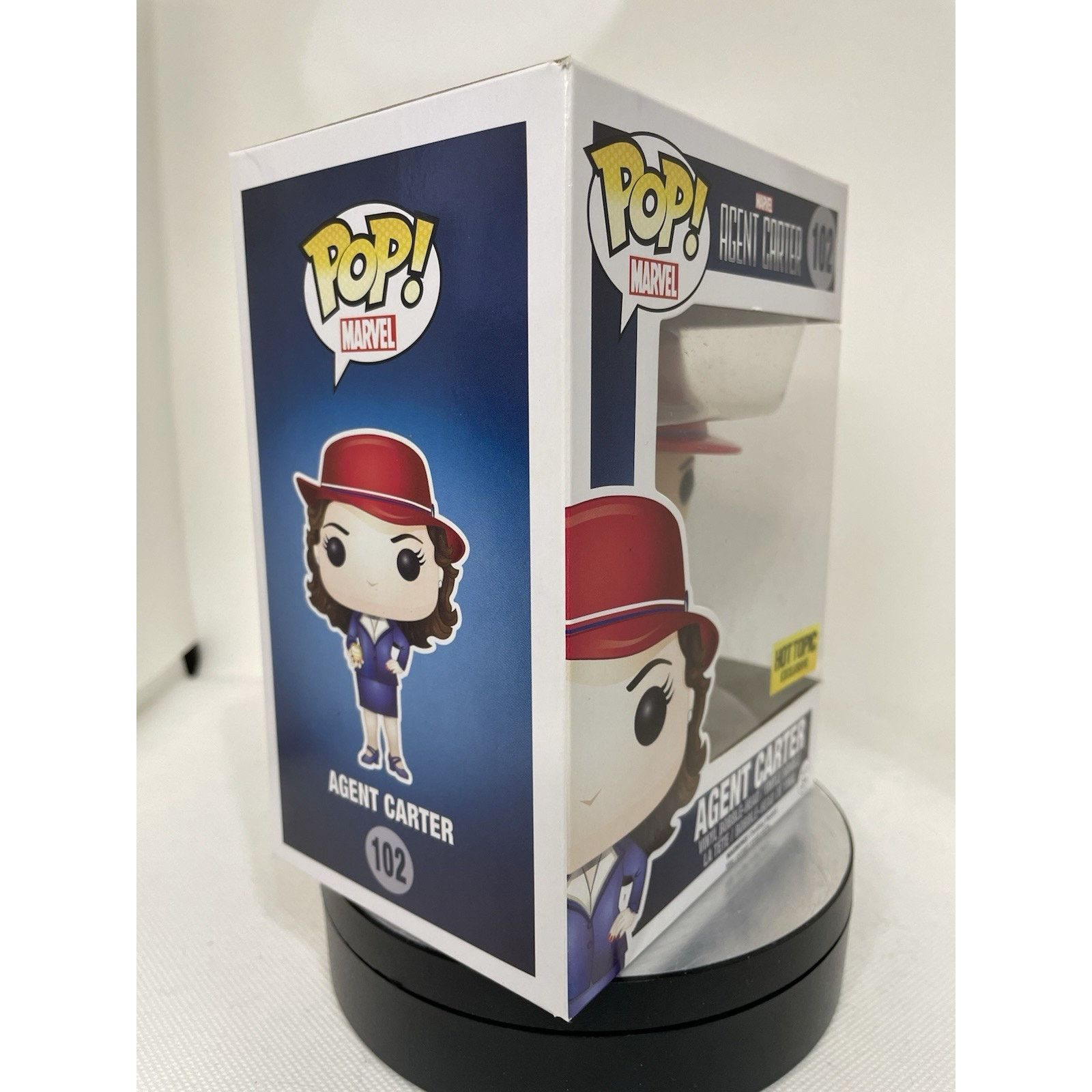 Marvel Comics Funko Pop! Agent Peggy Carter w/gold orb #102 Hot Topic Excl Size ONE SIZE - 10 Thumbnail