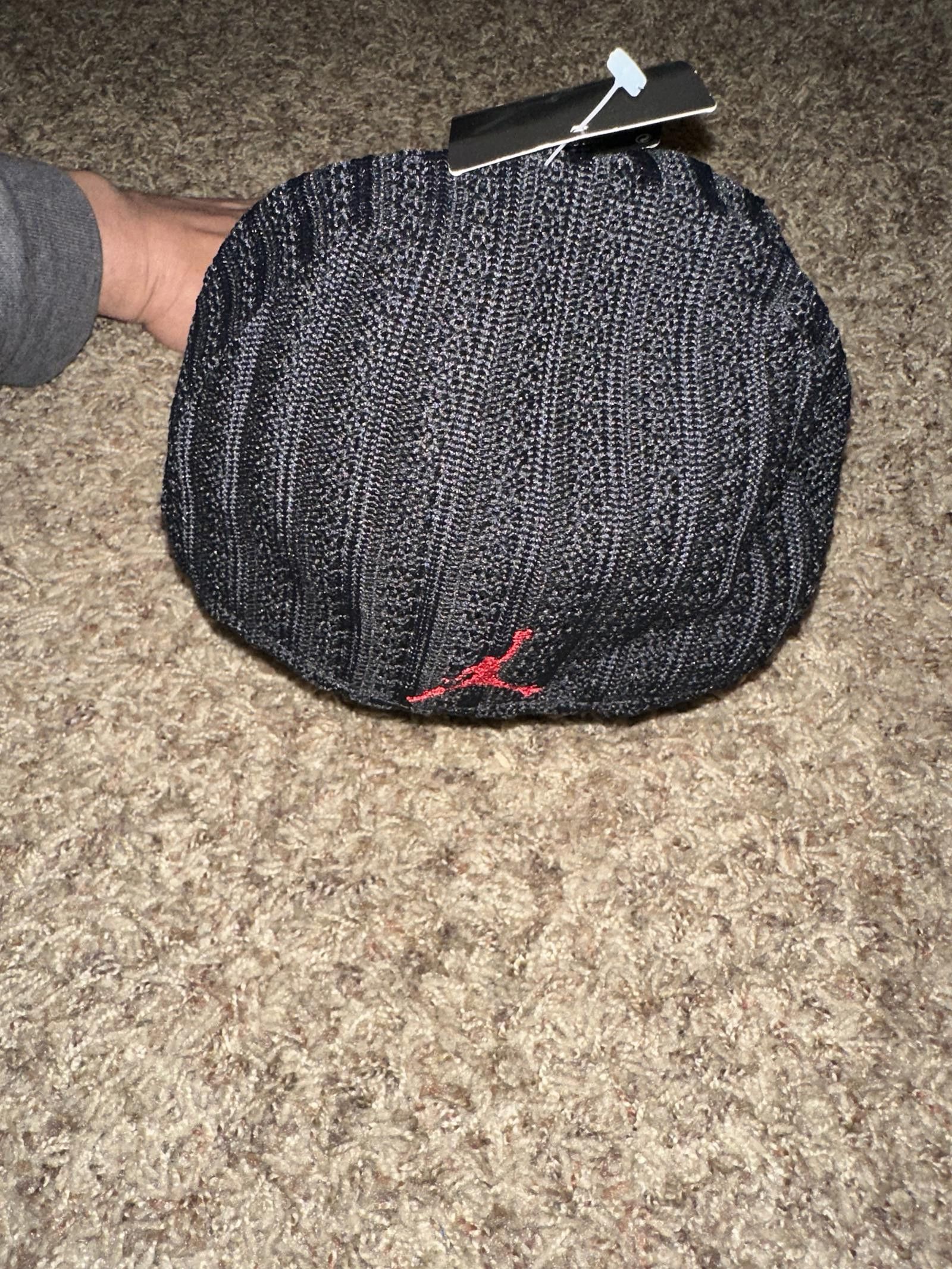 Jordan Brand AIR JORDAN Jumpman Knit Woven Flex Fit Hat Cap Black 2005 Size ONE SIZE - 4 Thumbnail