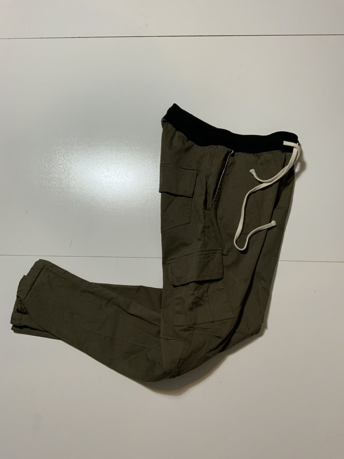 MNML MNML Los Angeles Olive Green Cargo Drawstring Utility Pants Size US 32 / EU 48 - 2 Thumbnail
