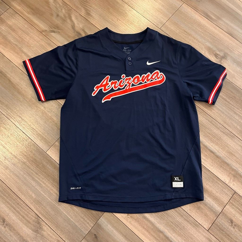 Nike Nike Arizona Navy Athletic Baseball Shirt Men XL Bin N-46 Size US XL / EU 56 / 4 - 1 Thumbnail