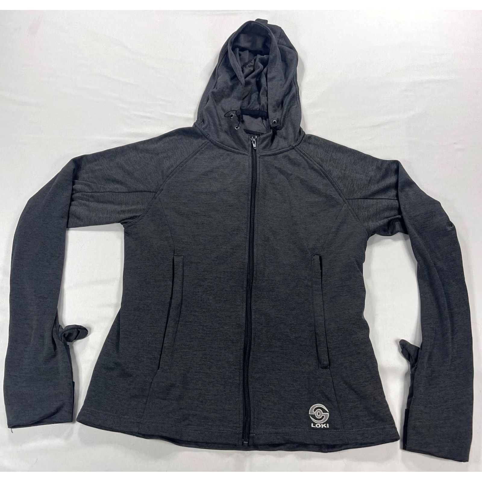Vintage Loki Gear All In One Tech Hoodie Mens Sz S Black Full Zip Hooded Mittens Pockets Outdoor Athletic Logo Size US S / EU 44-46 / 1 - 2 Thumbnail