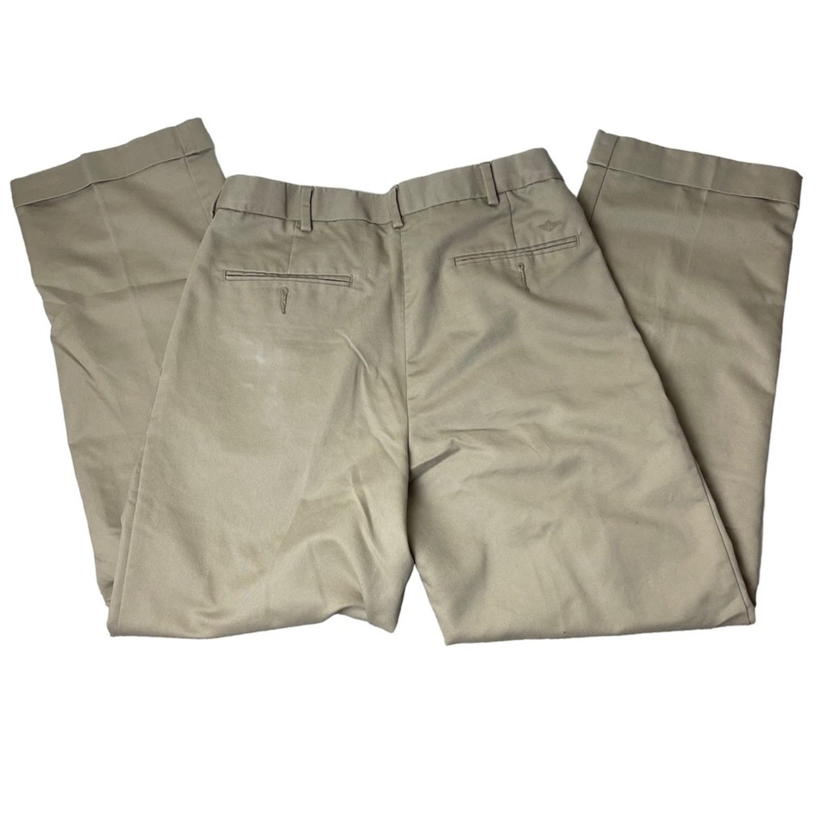 Dockers Dockers Premium Relaxed Fit Front Pleat Trousers Khaki 30x30 Size US 30 / EU 46 - 3 Thumbnail
